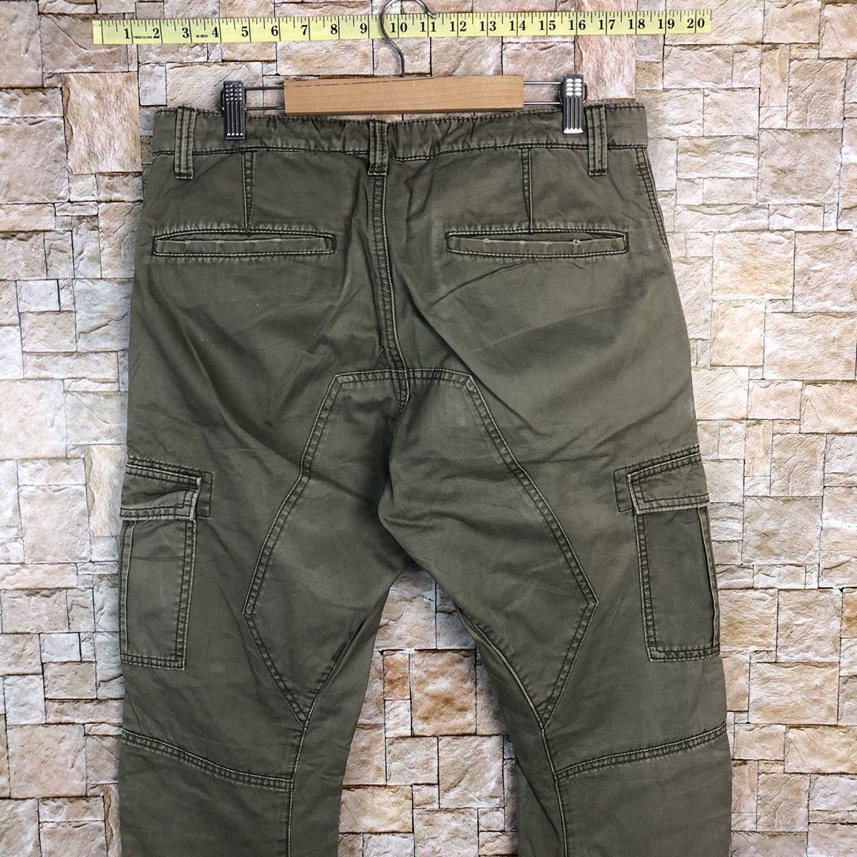 Japanese Brand Rare Xtyle Green tactical Cargo Multipocket Pants #A329 Size US 31 - 17 Thumbnail
