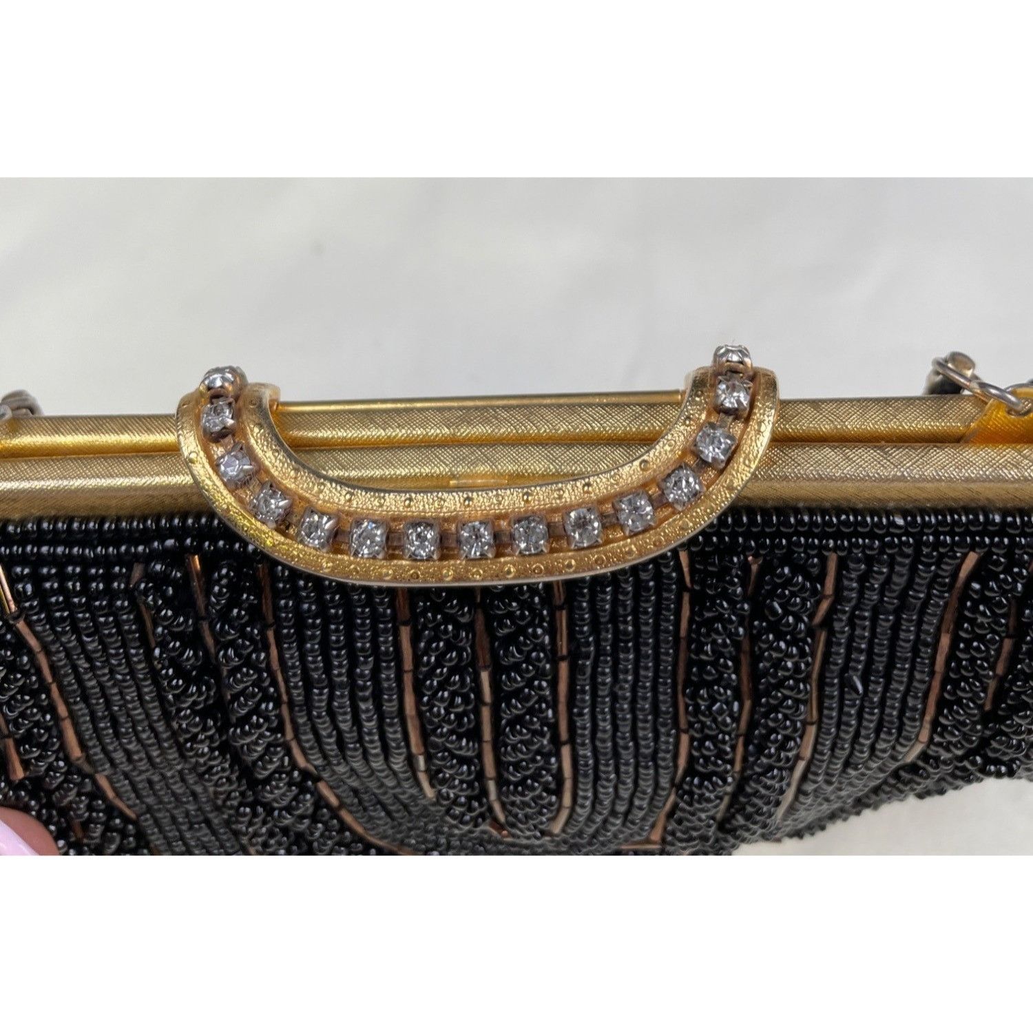 Other Charles Jourdan Parallele Women's Vintage Black Beaded Eveni Size ONE SIZE - 3 Thumbnail