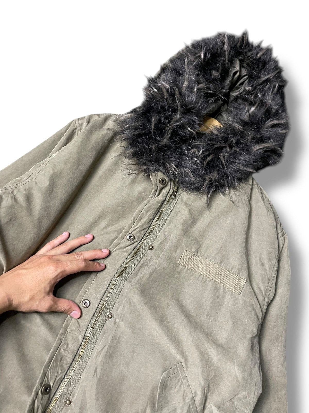 Japanese Brand × Vintage Grace Gallery Brand Fur Hooded Winter Jacket (82) Size US L / EU 52-54 / 3 - 5 Thumbnail