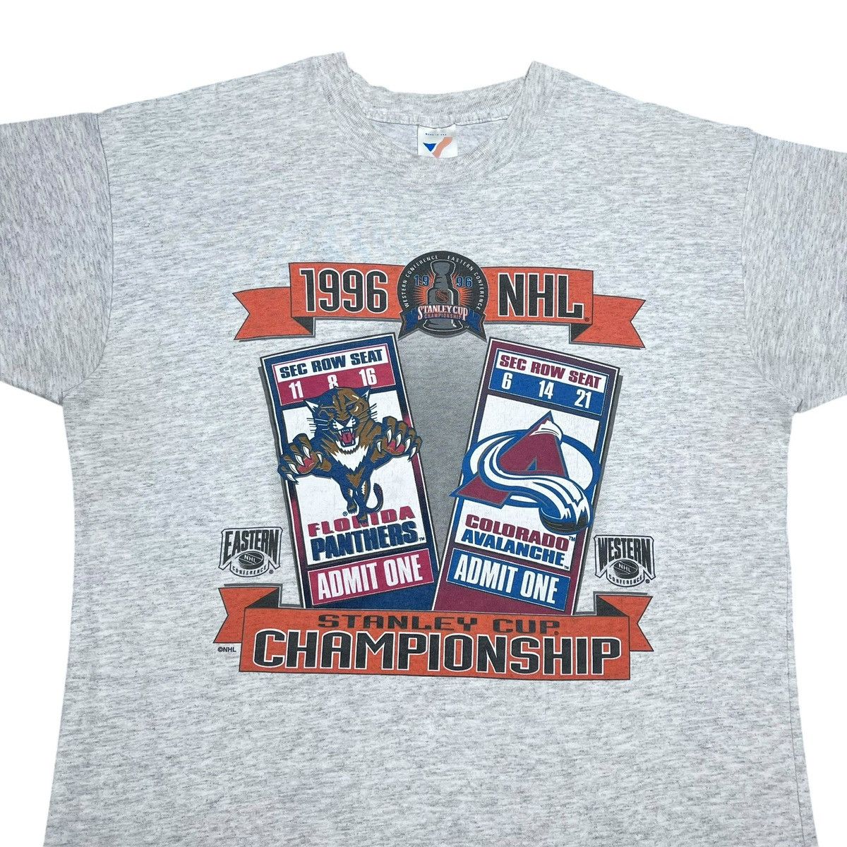 NHL 1996 NHL Stanley Cup Championship Avalanche Panthers T-Shirt Size US XL / EU 56 / 4 - 4 Thumbnail