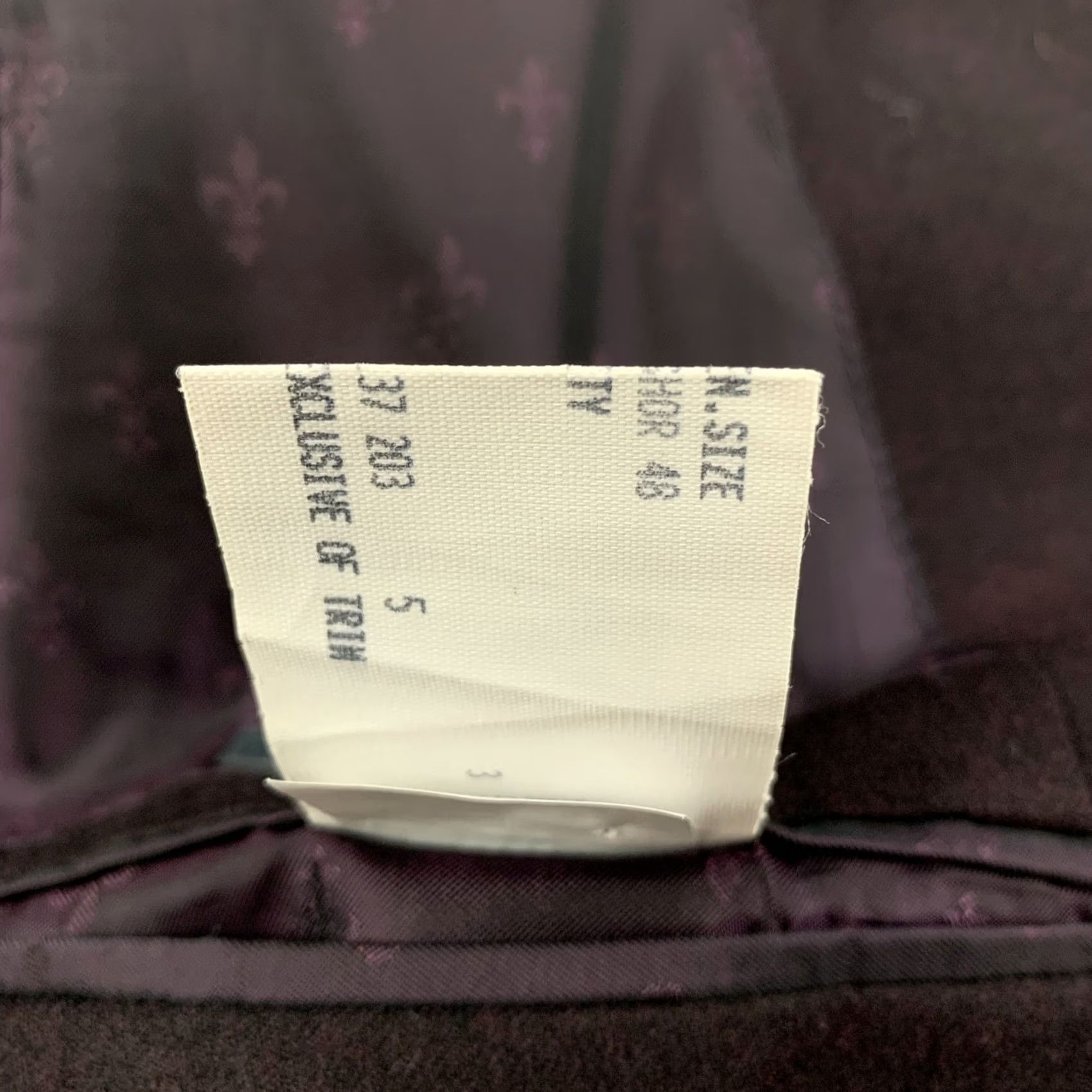 John Varvatos JOHN VARVATOS Sport Coat Burgundy Black Dyed Wool Notch Lapel Size 38 Mens Size US XXS / EU 40 - 7 Thumbnail
