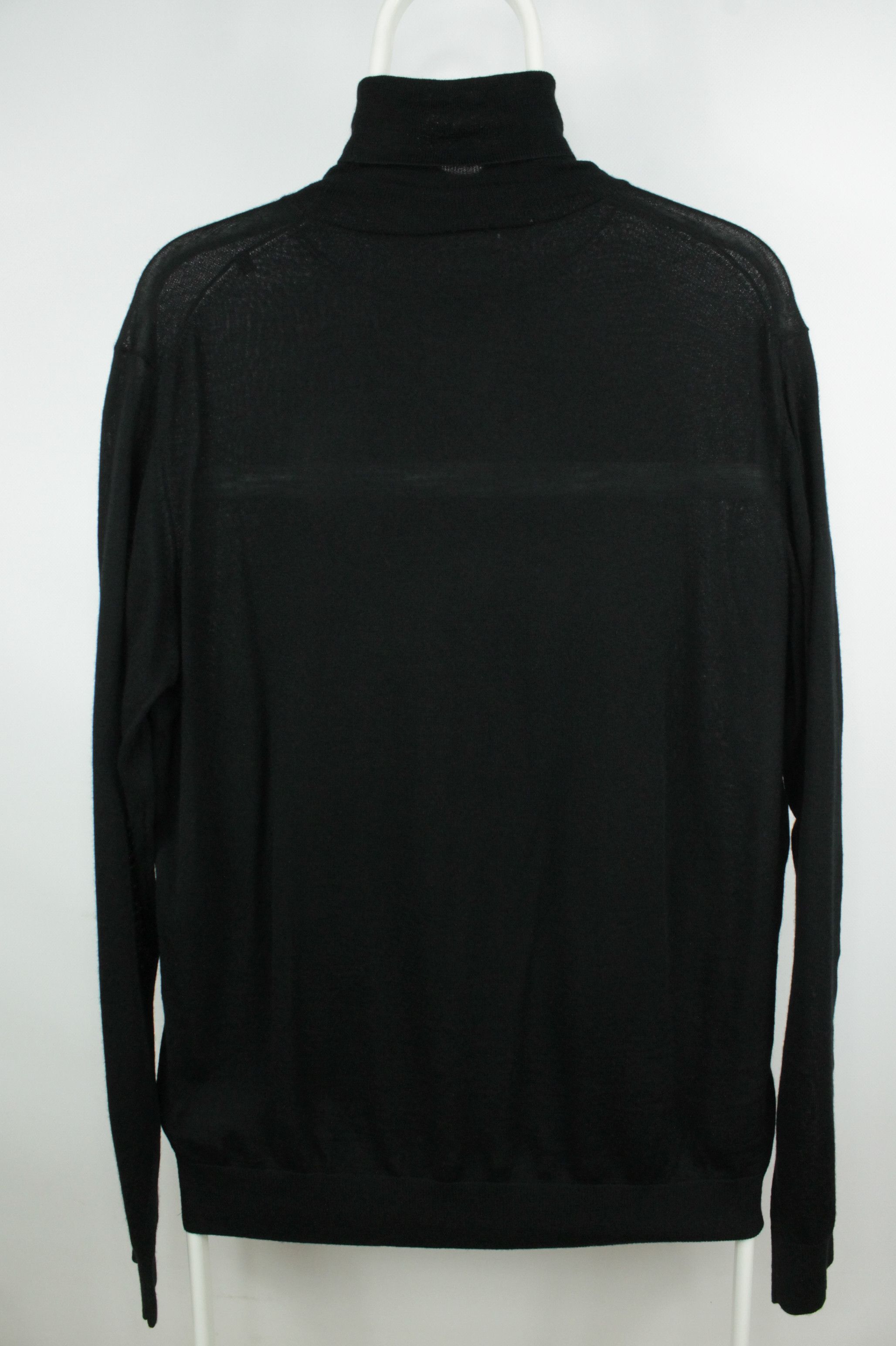 Designer × Massimo Dutti Massimo Dutti Ultalight Black Merino Turtleneck Sweater Size US XXL / EU 58 / 5 - 5 Thumbnail
