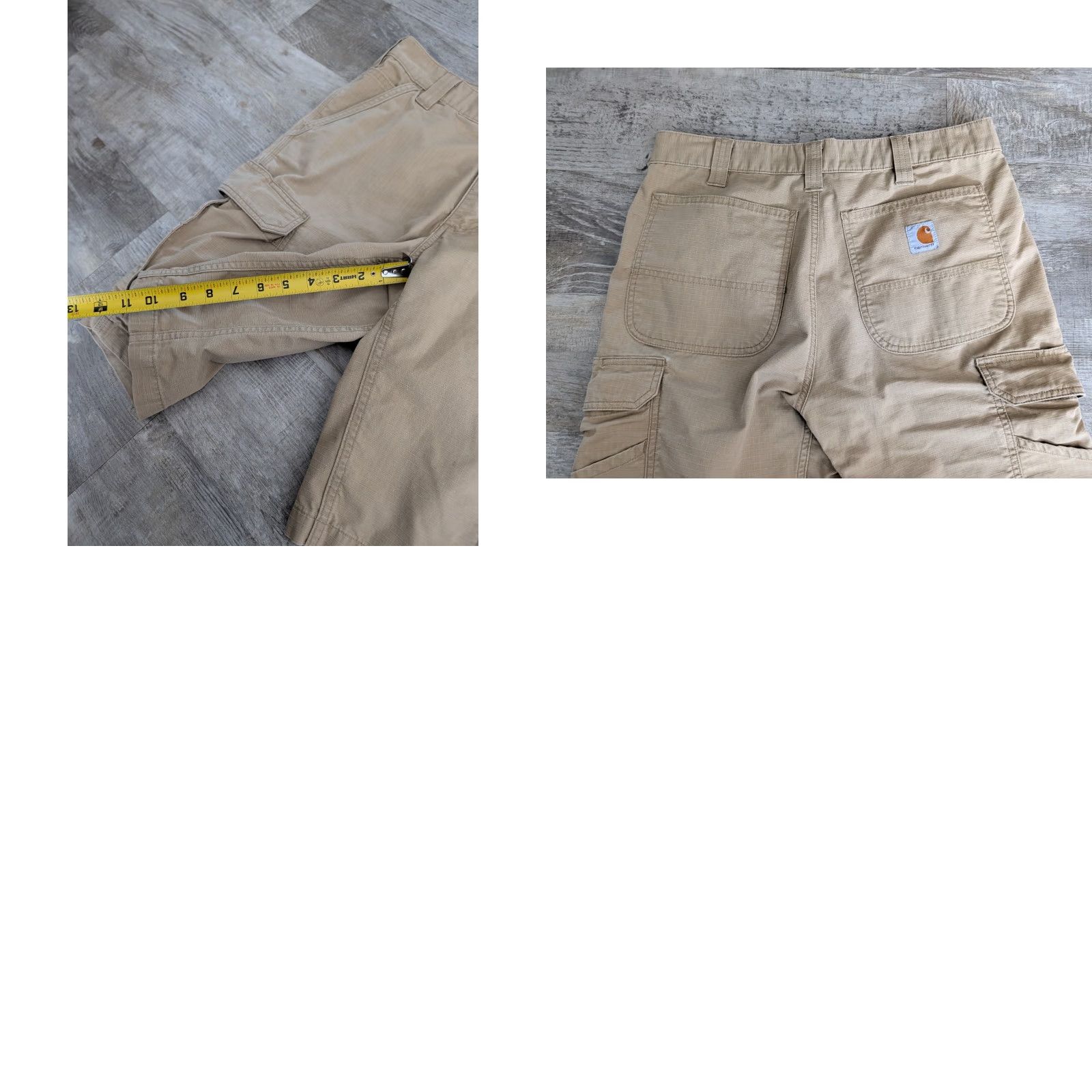 Carhartt Carhartt Cargo Shorts Men's 32 x 11 Relaxed Fit Ripstop Canvas Beige Cargo Pocket Shorts Mens Size US 32 / EU 48 - 9 Thumbnail