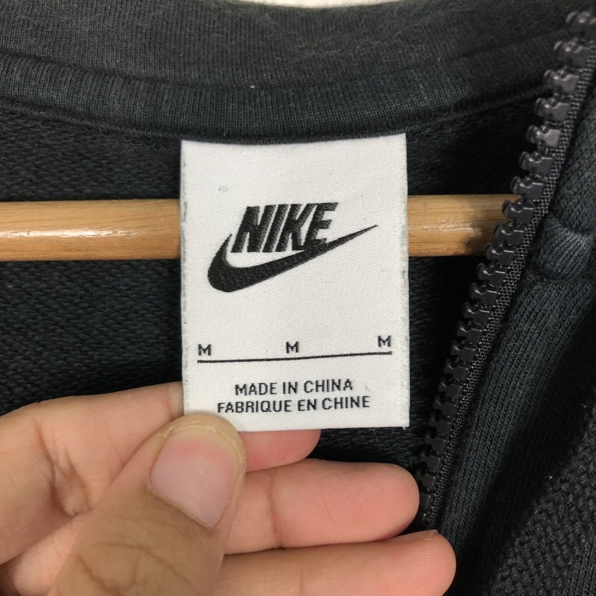 Nike 🔥RICH BLACK ZIPPER HOODIE NIKE SMALL PONY Size US M / EU 48-50 / 2 - 20 Thumbnail