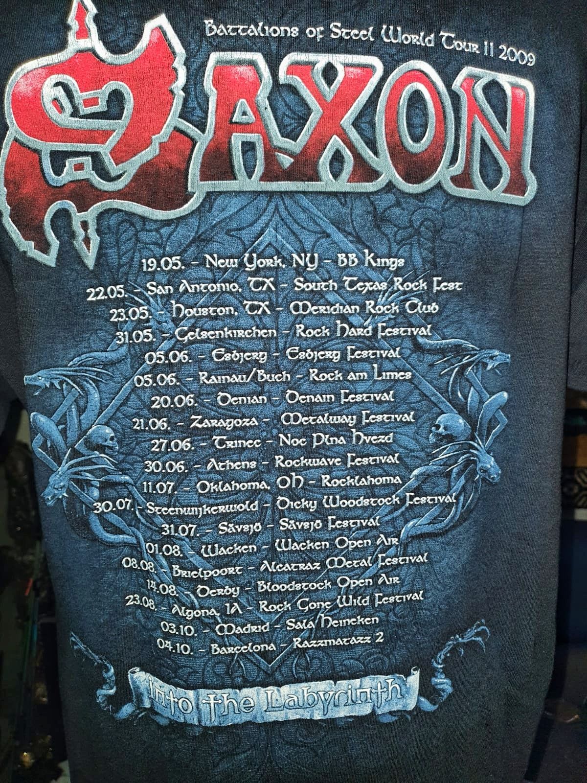 Anvil × Band Tees 🌈S A X O N - L 🎼 Size US L / EU 52-54 / 3 - 7 Thumbnail