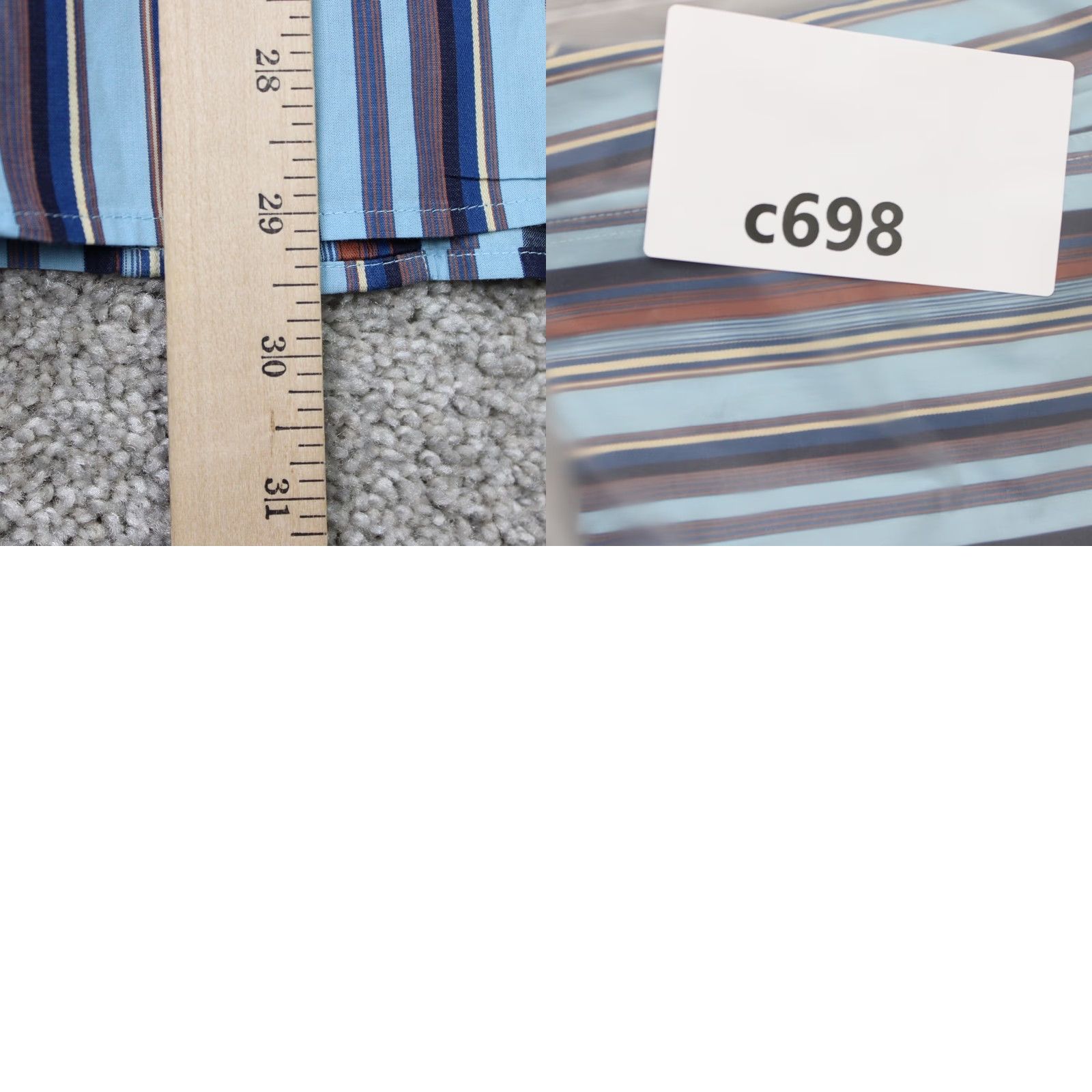 Hugo Boss HUGO BOSS Shirt Mens Large Blue/Red Striped Slim Fit Long Sleeve Cotton Button-Up Shirt Size US L / EU 52-54 / 3 - 9 Thumbnail