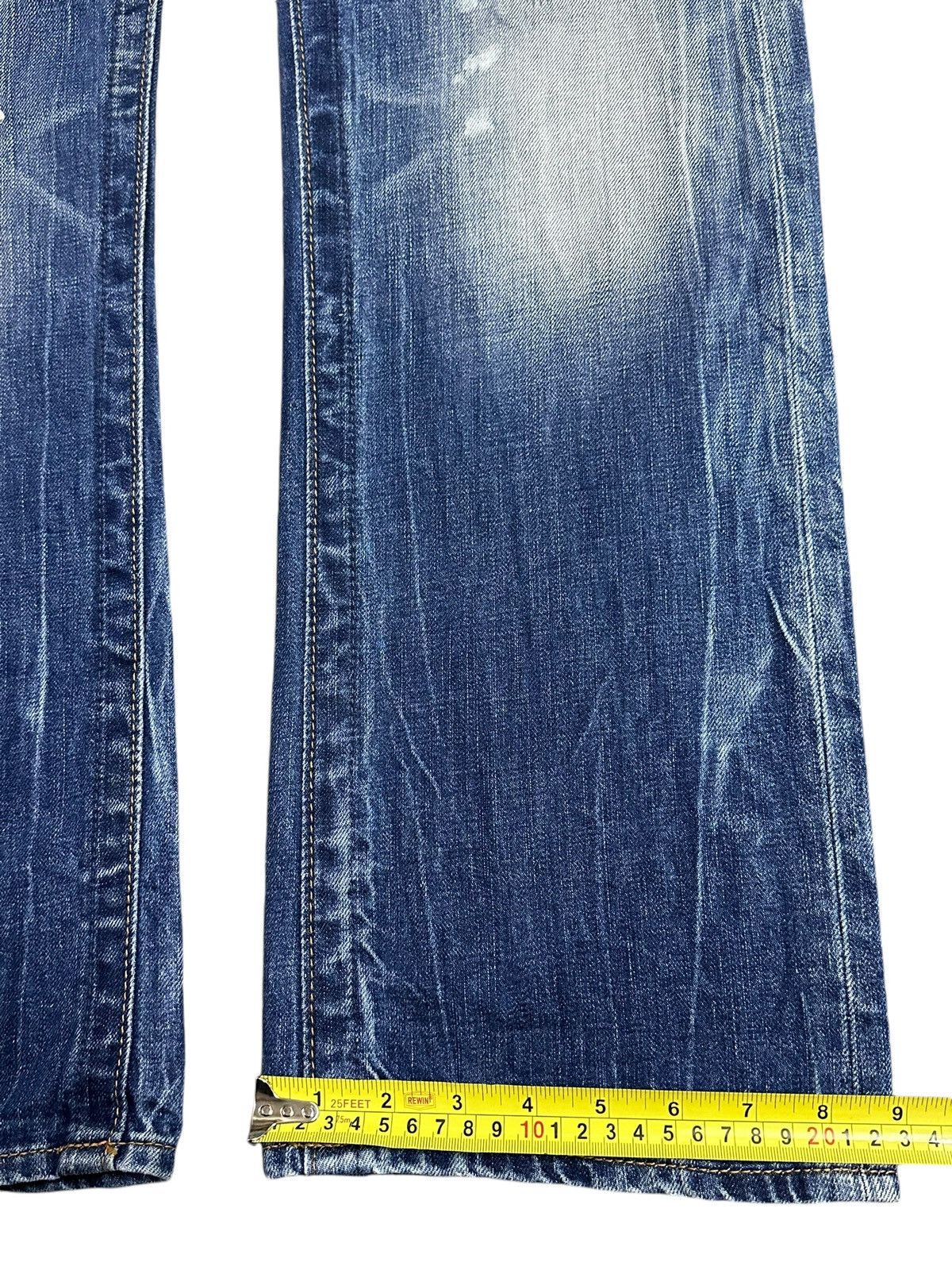 Designer Vintage Replay Blue Wash Style Distressed Loose Jeans Size US 33 - 17 Thumbnail