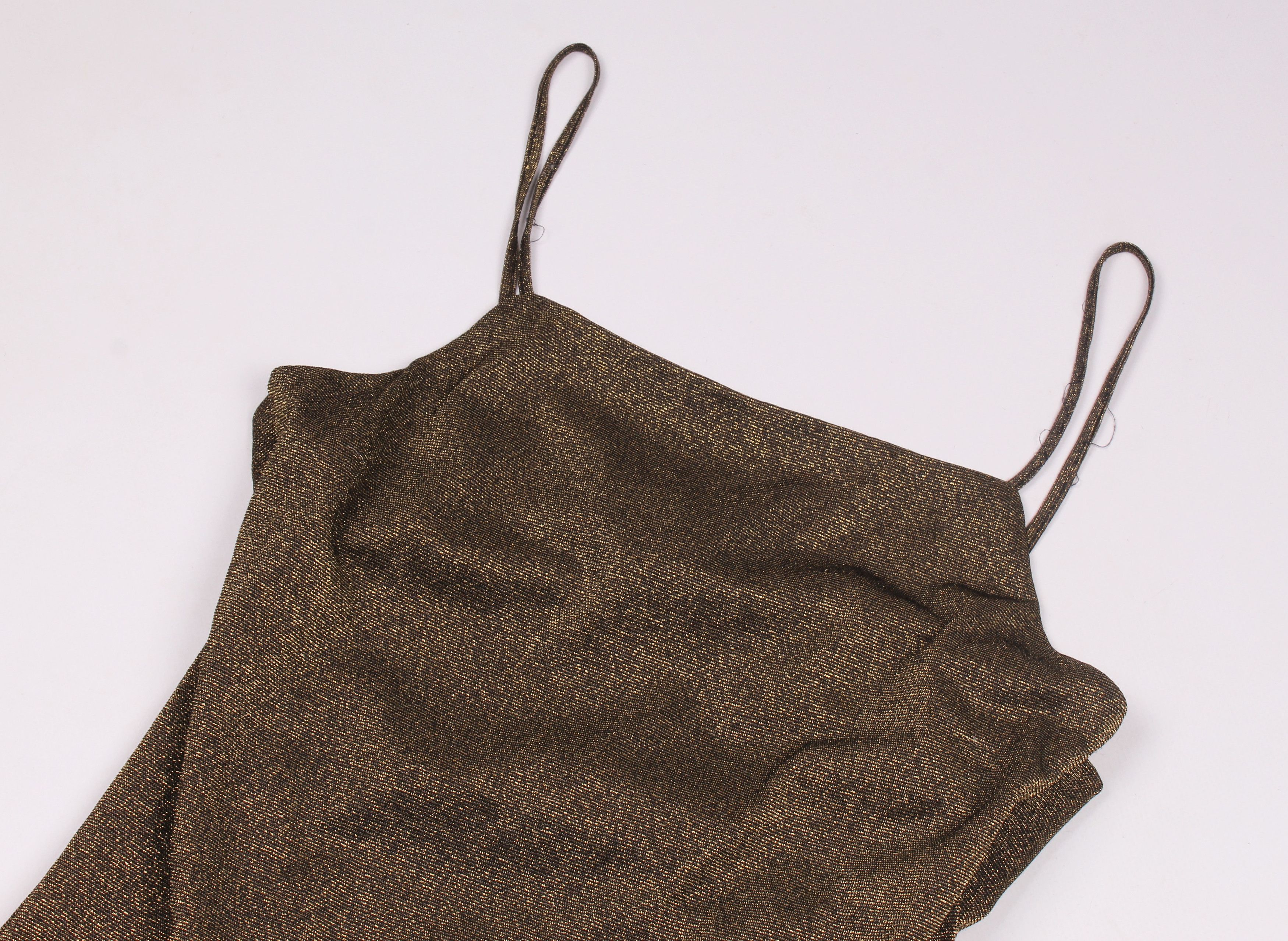 John Richmond × Vintage Vintage John Richmond Gold Sparkle Bodycon Mini Dress Size M / US 6-8 / IT 42-44 - 6 Thumbnail