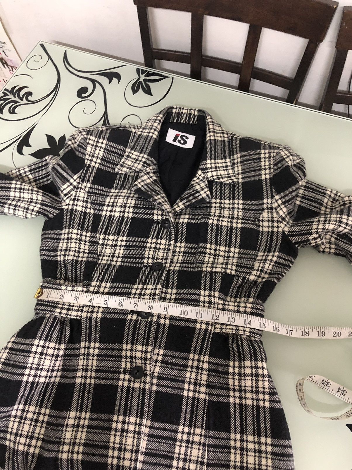 Issey Miyake Vintage Issey Miyake IS Cotton Checked Coat Jacket Size M / US 6-8 / IT 42-44 - 21 Thumbnail