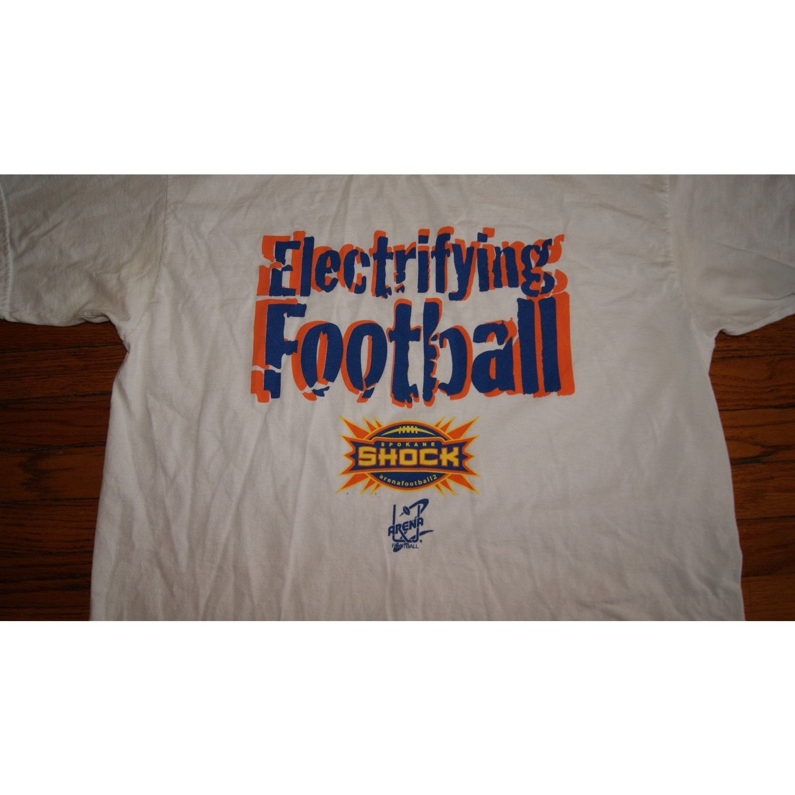 Gildan Spokane Shock Arena Football 2 Electrifying White XL TShirt Size US XL / EU 56 / 4 - 3 Thumbnail