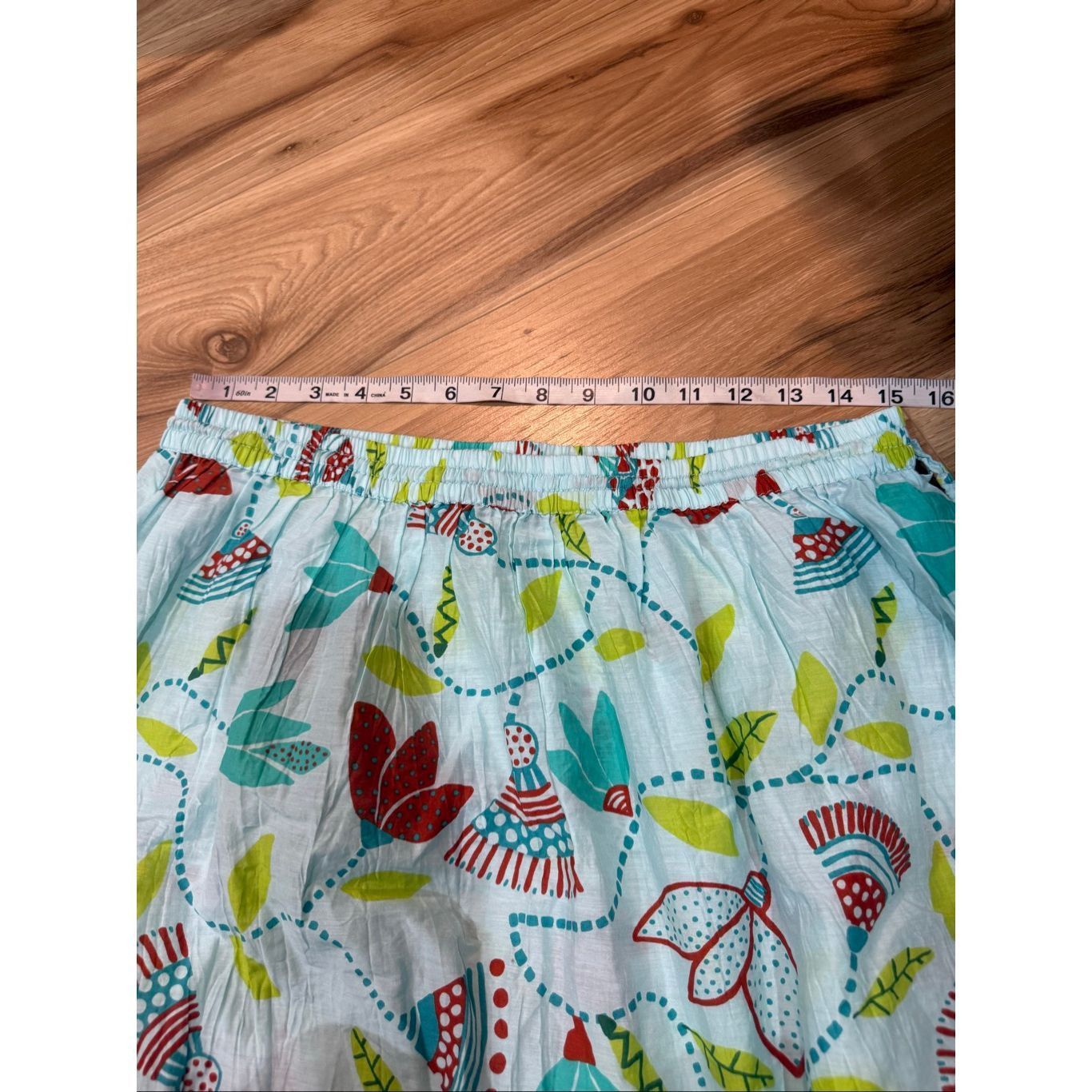 Guru Gudrun Sjoden floral skirt elastic waist size S/M Size 30" / US 8 / IT 44 - 6 Thumbnail