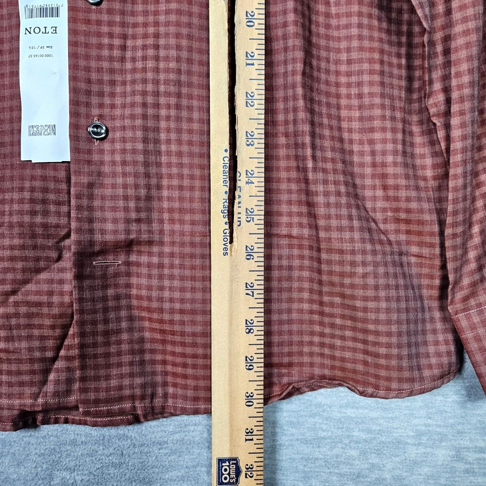 Eton ETON Men’s Button-Up Long Sleeve Plaid Twill Shirt M 15.5 Multicolor Cotton Size US L / EU 52-54 / 3 - 7 Thumbnail