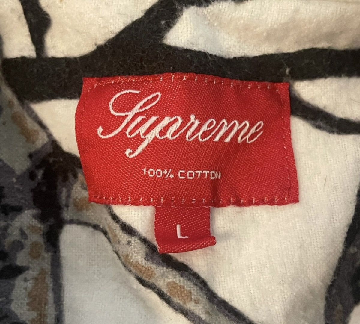 Supreme Supreme FW12 White Tree Camo Chamois shirt White Large Size US L / EU 52-54 / 3 - 3 Thumbnail