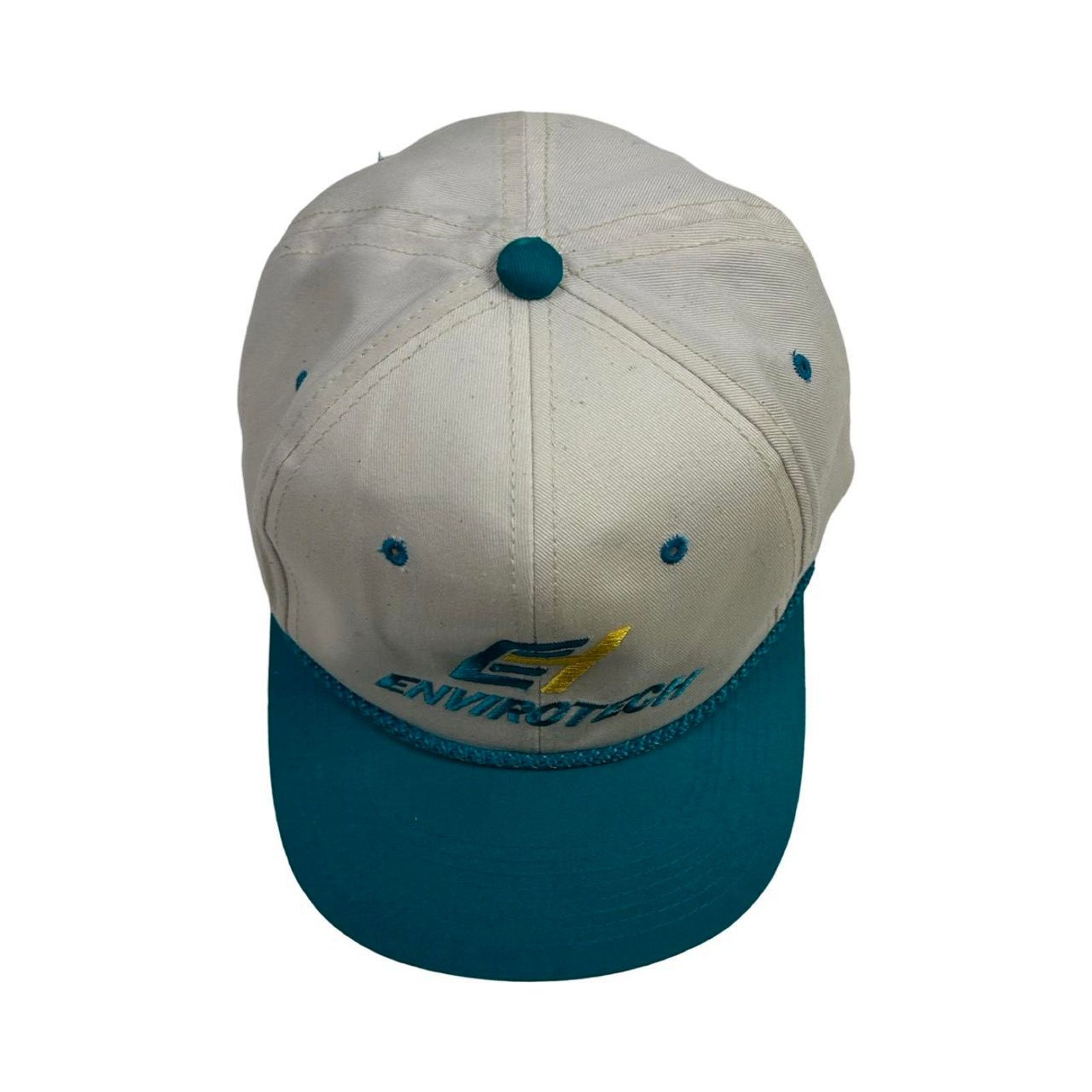 Vintage 80s vintage snapback hat workwear teal envirotech Size ONE SIZE - 2 Thumbnail