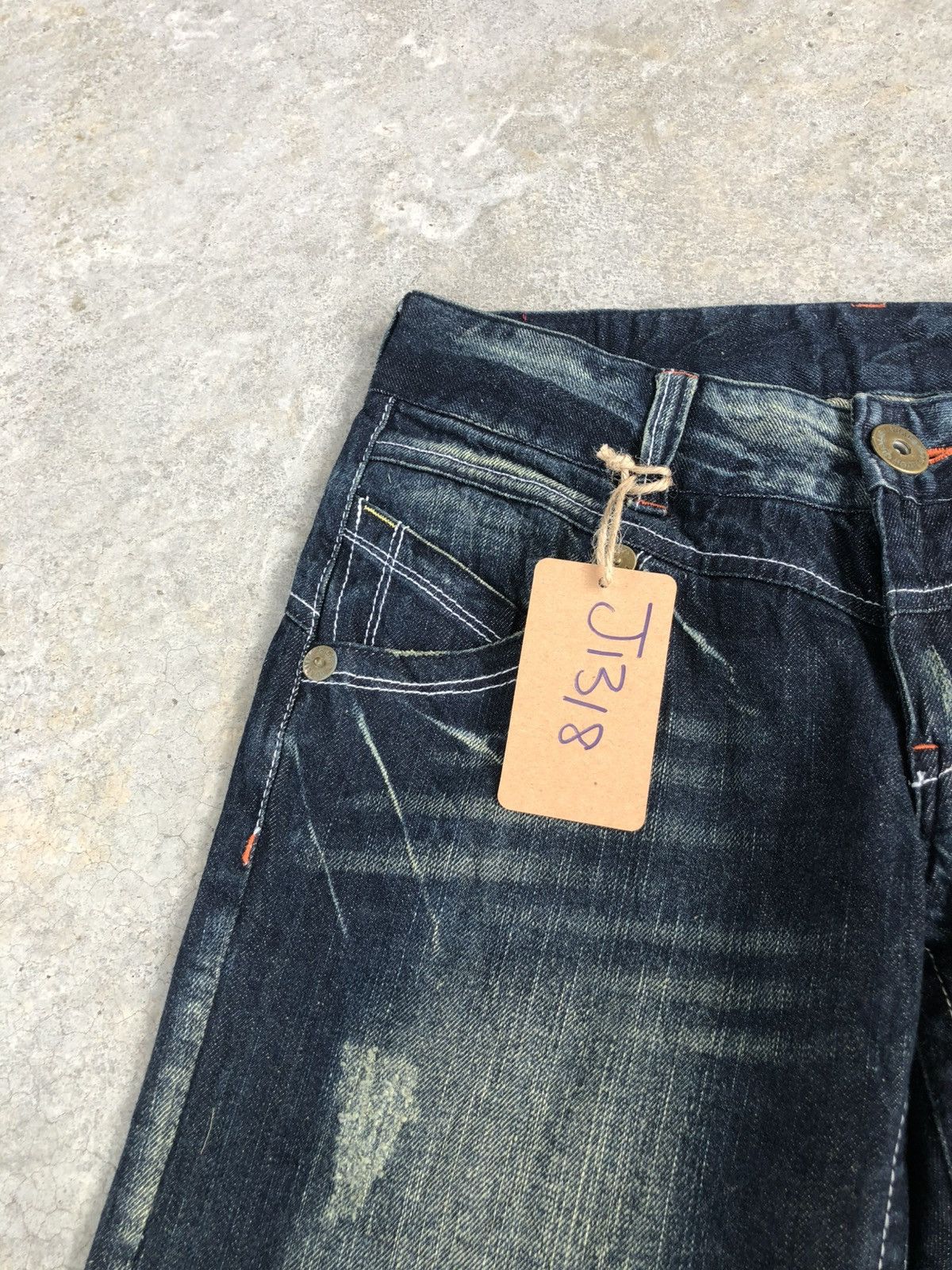 Japanese Oahu Flared Jeans Distressed Jeans