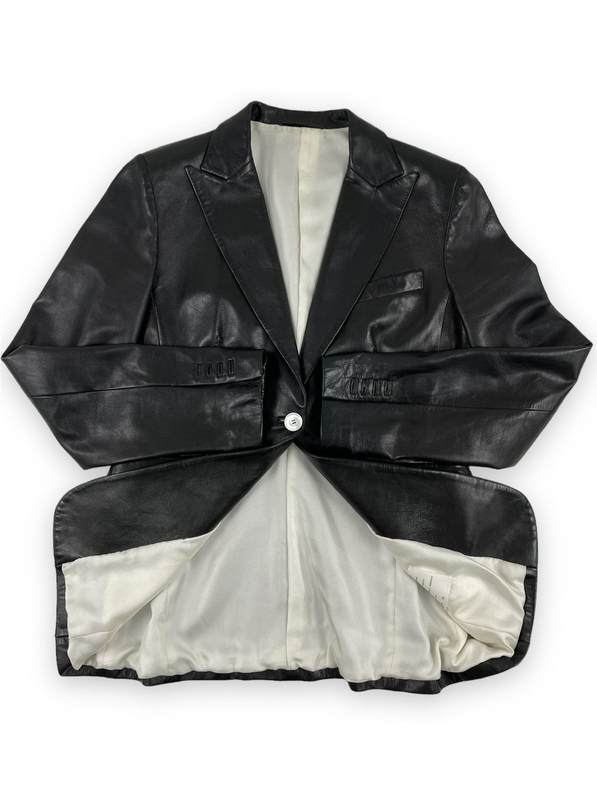 Kiton RARE NAPOLI DOLPH SCHMID Leather Italy Jacket Sheepskin Coat Blazer S Size M / US 6-8 / IT 42-44 - 8 Thumbnail