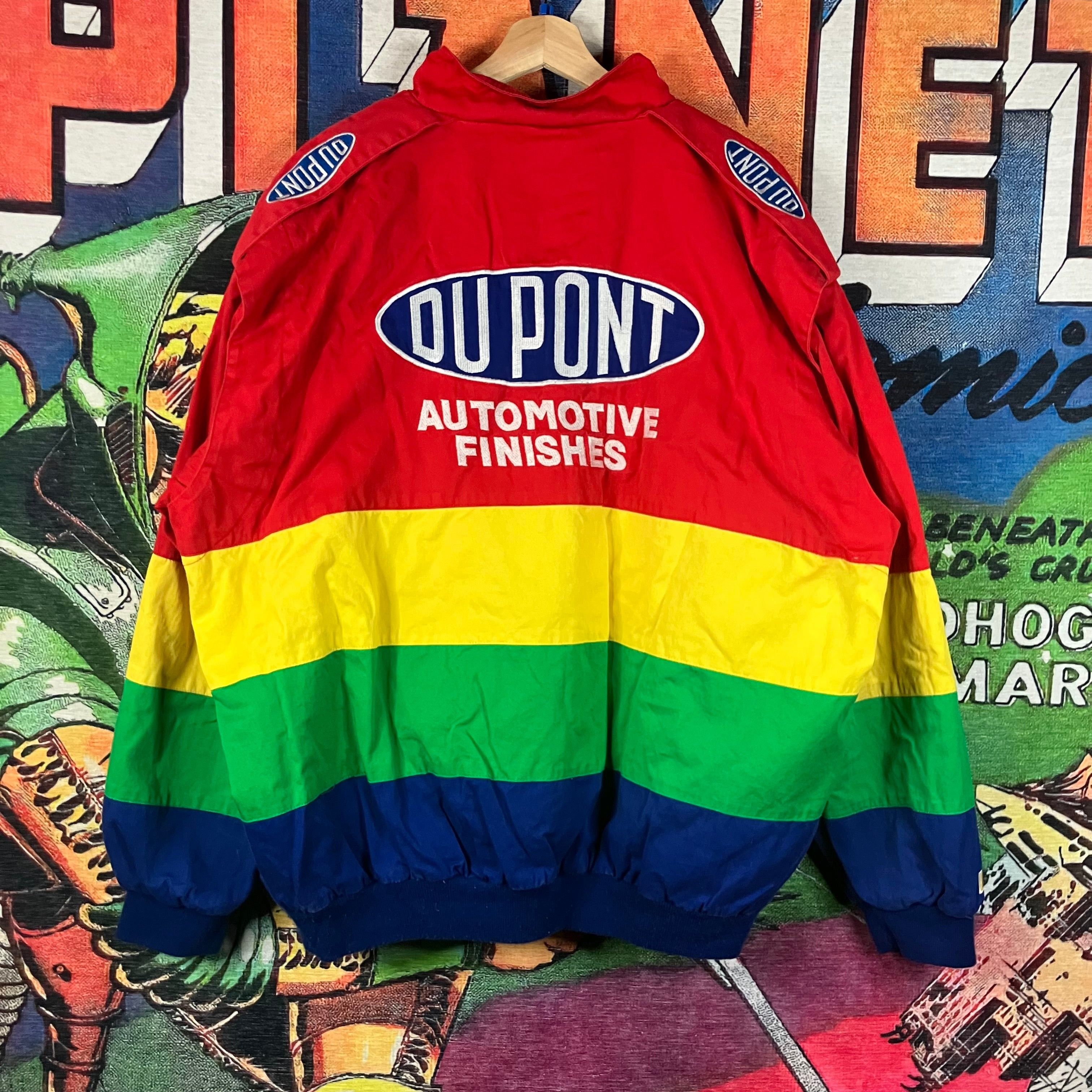Chase Authentics × NASCAR × Vintage Vintage 90s Y2K Chase Authentics DuPont Racing Rainbow Zip U Size US XXL / EU 58 / 5 - 2 Thumbnail