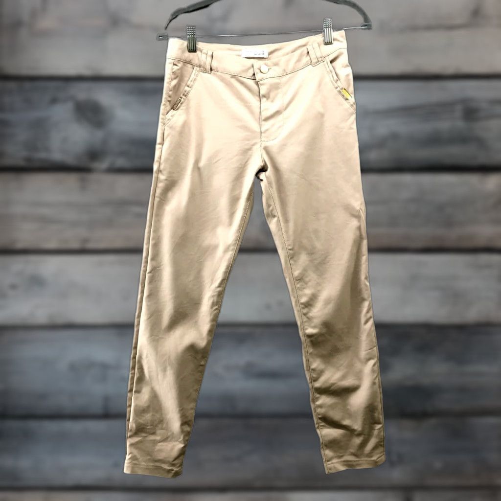 Zara Zara Skinny Pants 28 Beige Cotton Blend Low Rise Ankle Zip Fly Flat Front Lightweight Womens Size 28" / US 6 / IT 42 - 1 Thumbnail