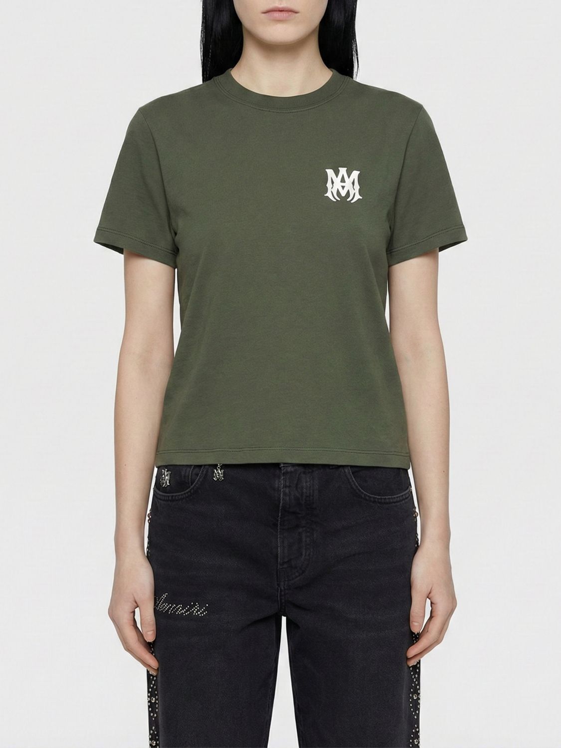 Amiri Amiri T-Shirt Woman Sage Size XS / US 0-2 / IT 36-38 - 1 Thumbnail