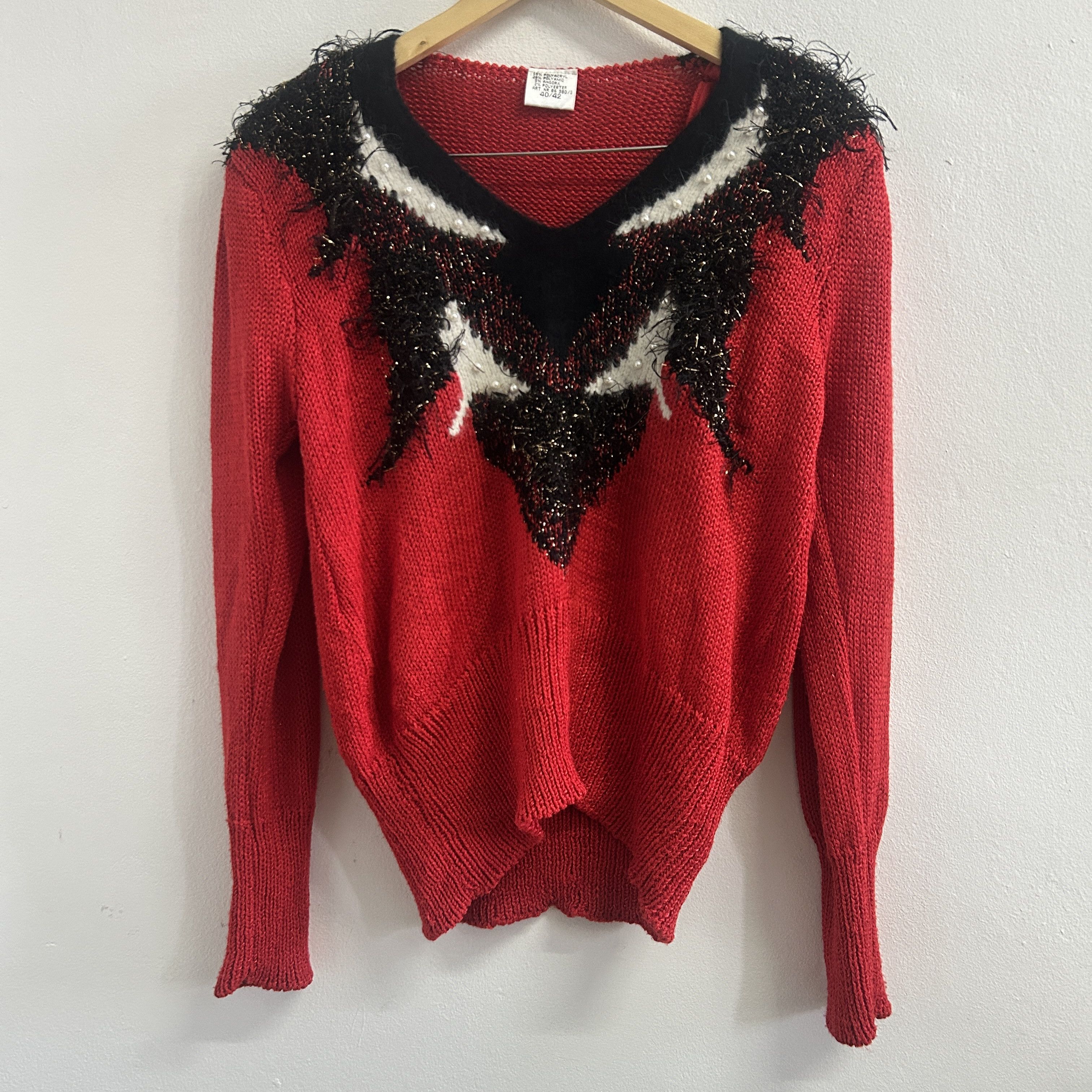 Vintage Vintage 80s Pearl Embellished Sweater Size M / US 6-8 / IT 42-44 - 8 Thumbnail