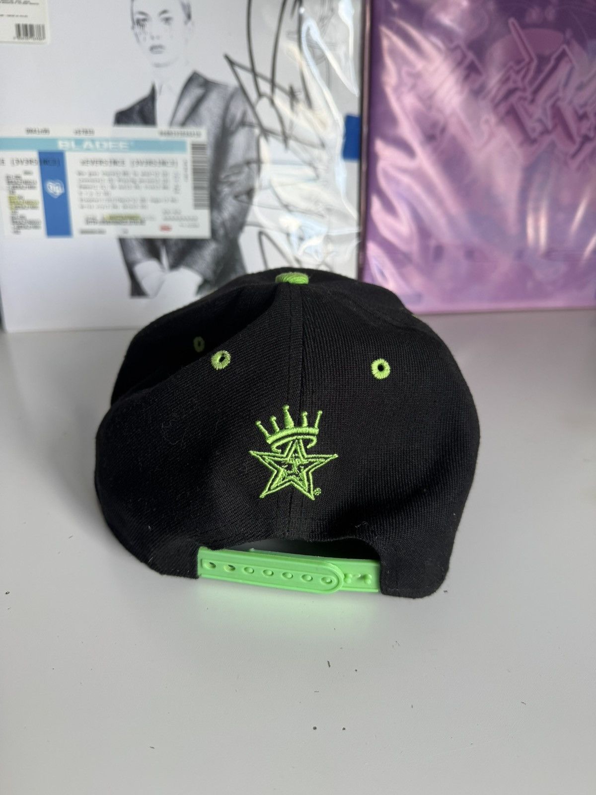 Obey Obey Neon Green Logo Snapback Cap Y2K Rap style Size ONE SIZE - 2 Thumbnail
