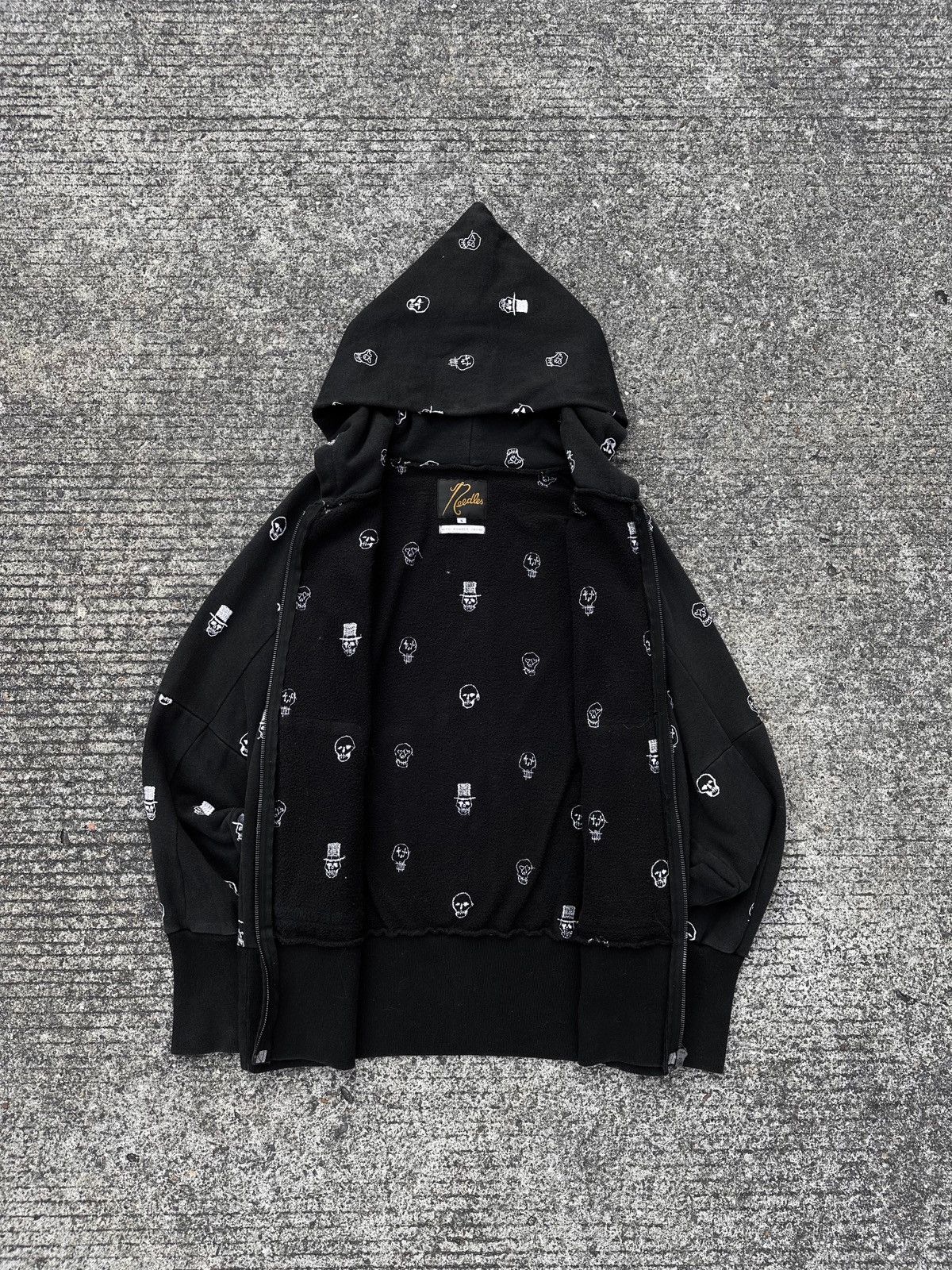 Needles × Number (N)ine Number(N)ine x Needles Skull Embroidered Zip Up Hoodie Size US S / EU 44-46 / 1 - 11 Thumbnail