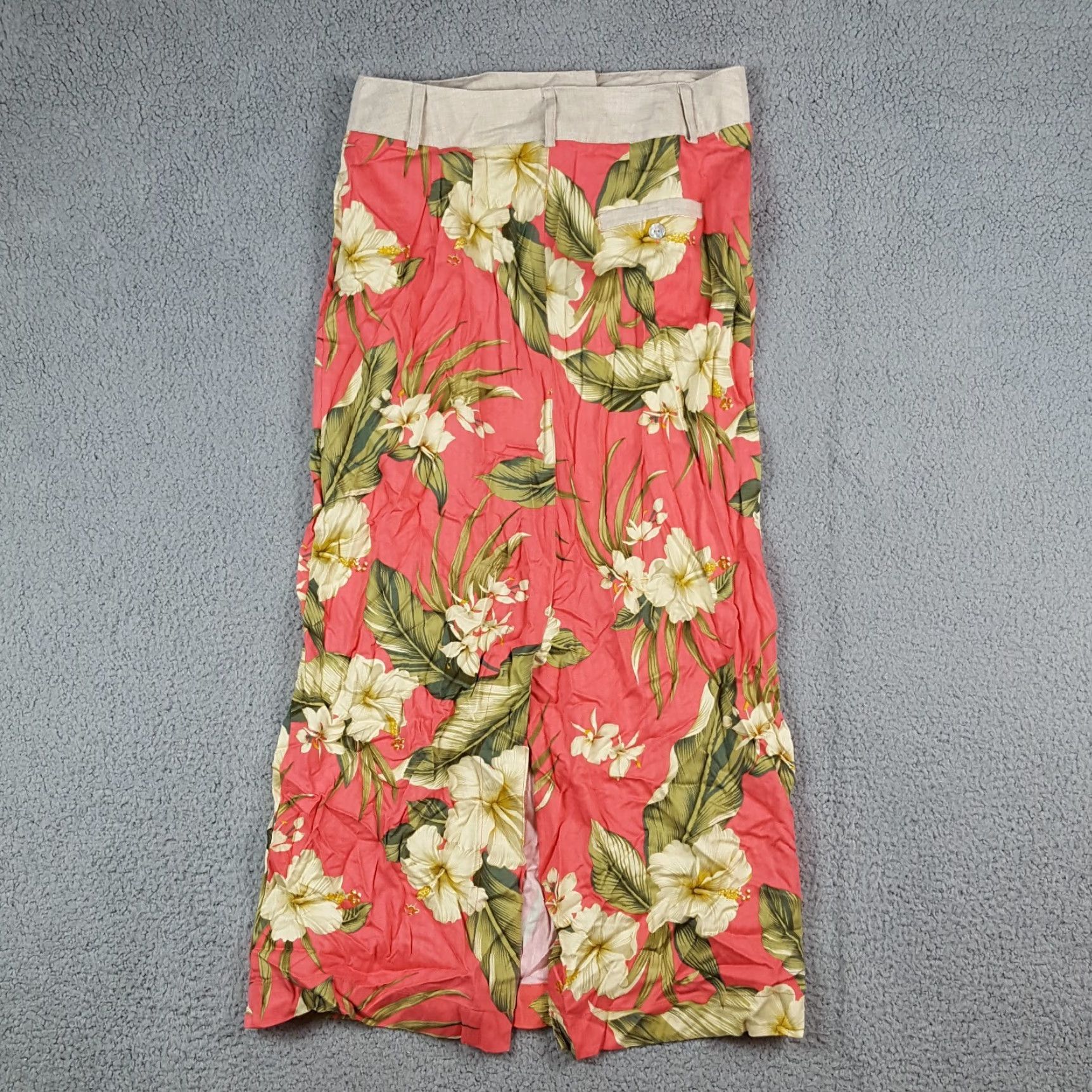 Vintage Vintage Tehama Women's Long Pencil Skirt 6 Pink Floral Rayon Y2K Retro 90s 00s All Seasons Size 28" / US 6 / IT 42 - 4 Thumbnail