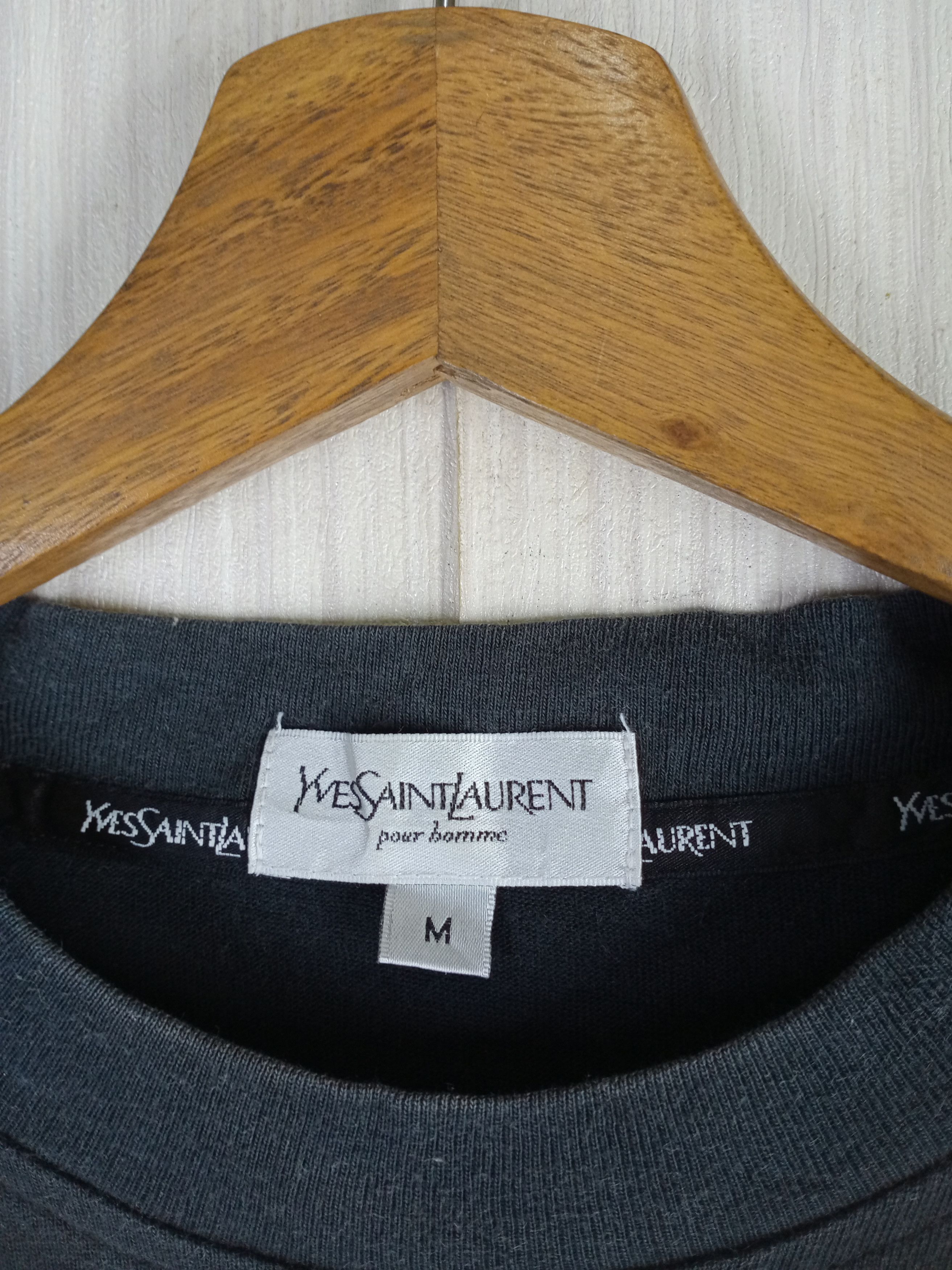 Yves Saint Laurent Rare Vintage Yves Saint Laurent Embroidery Logo Tee Size US M / EU 48-50 / 2 - 5 Thumbnail