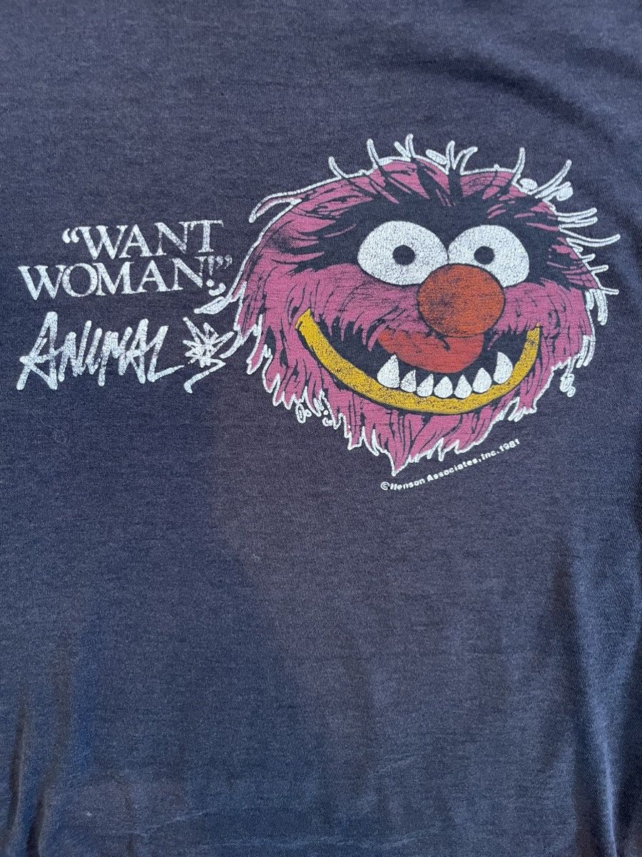 Vintage Vintage 1981 The Muppets Animal "Want Woman" T-shirt Size US M / EU 48-50 / 2 - 6 Thumbnail