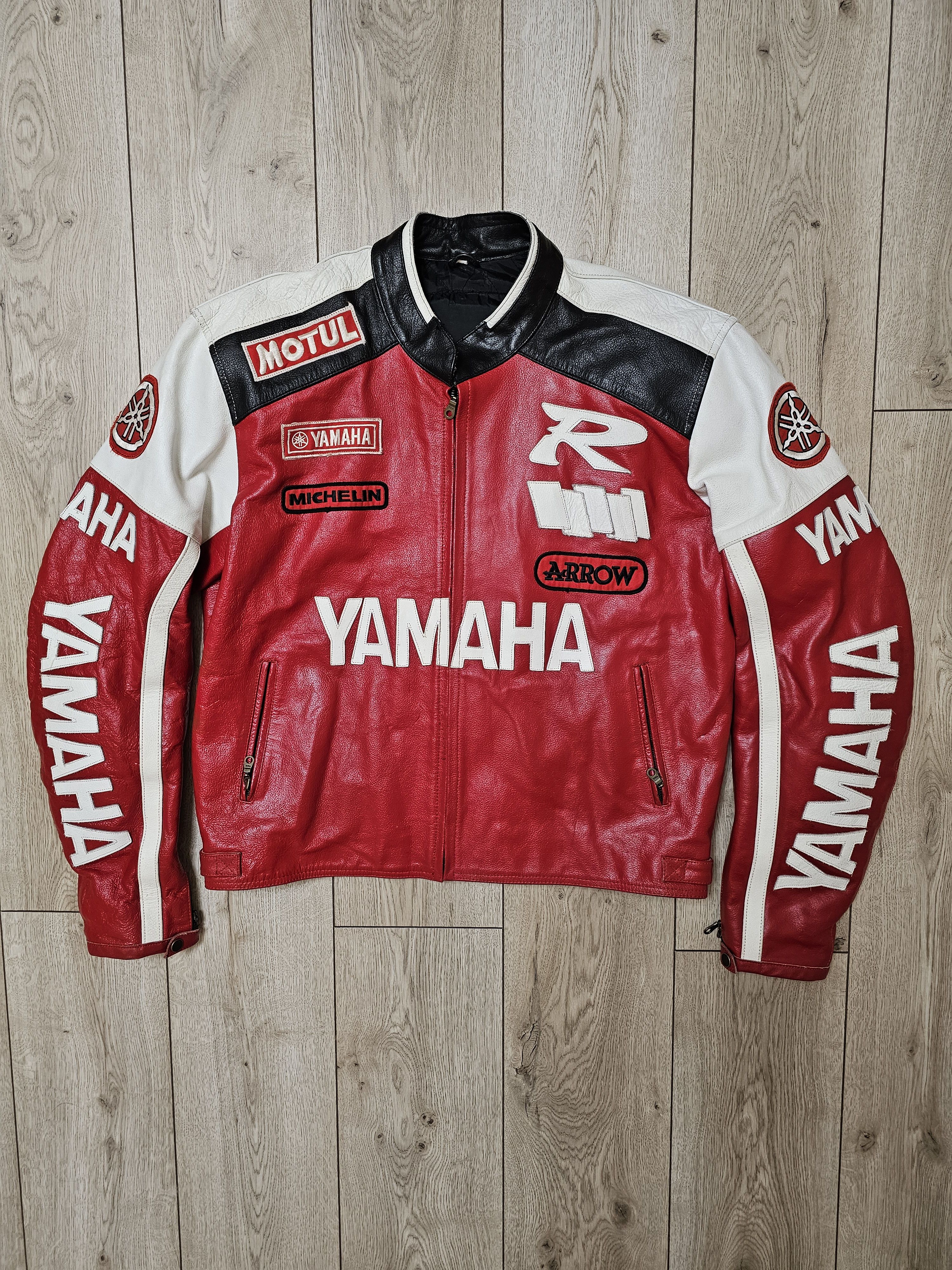 Yamaha YAMAHA RACING TEAM VINTAGE LEATHER JACKET YAMAHA JACKET 90s Size US L / EU 52-54 / 3 - 1 Thumbnail