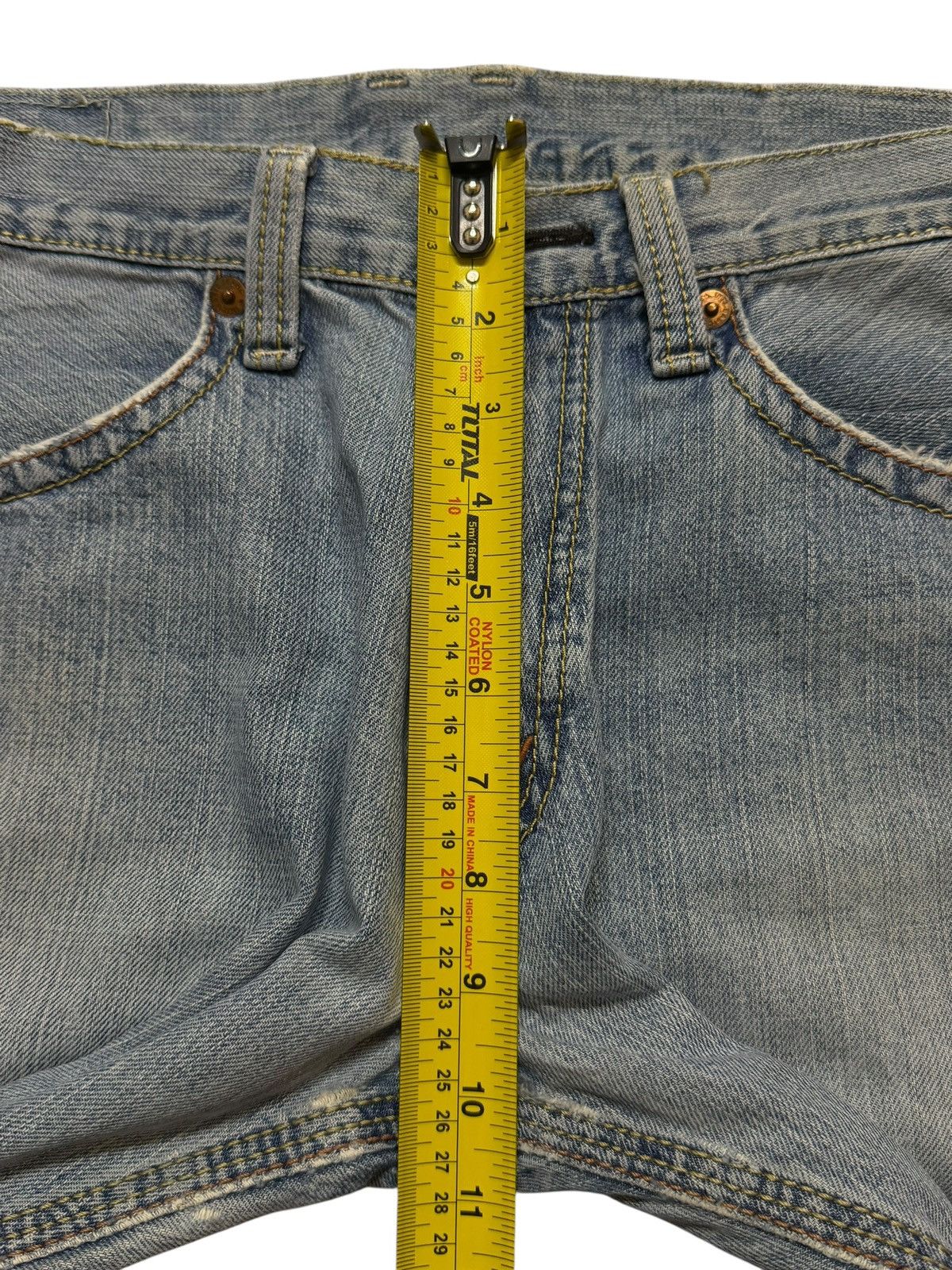 Hysteric Glamour Vintage 90s Japanese Brand Blue Wash Distress Straight Loose Size US 31 - 11 Thumbnail