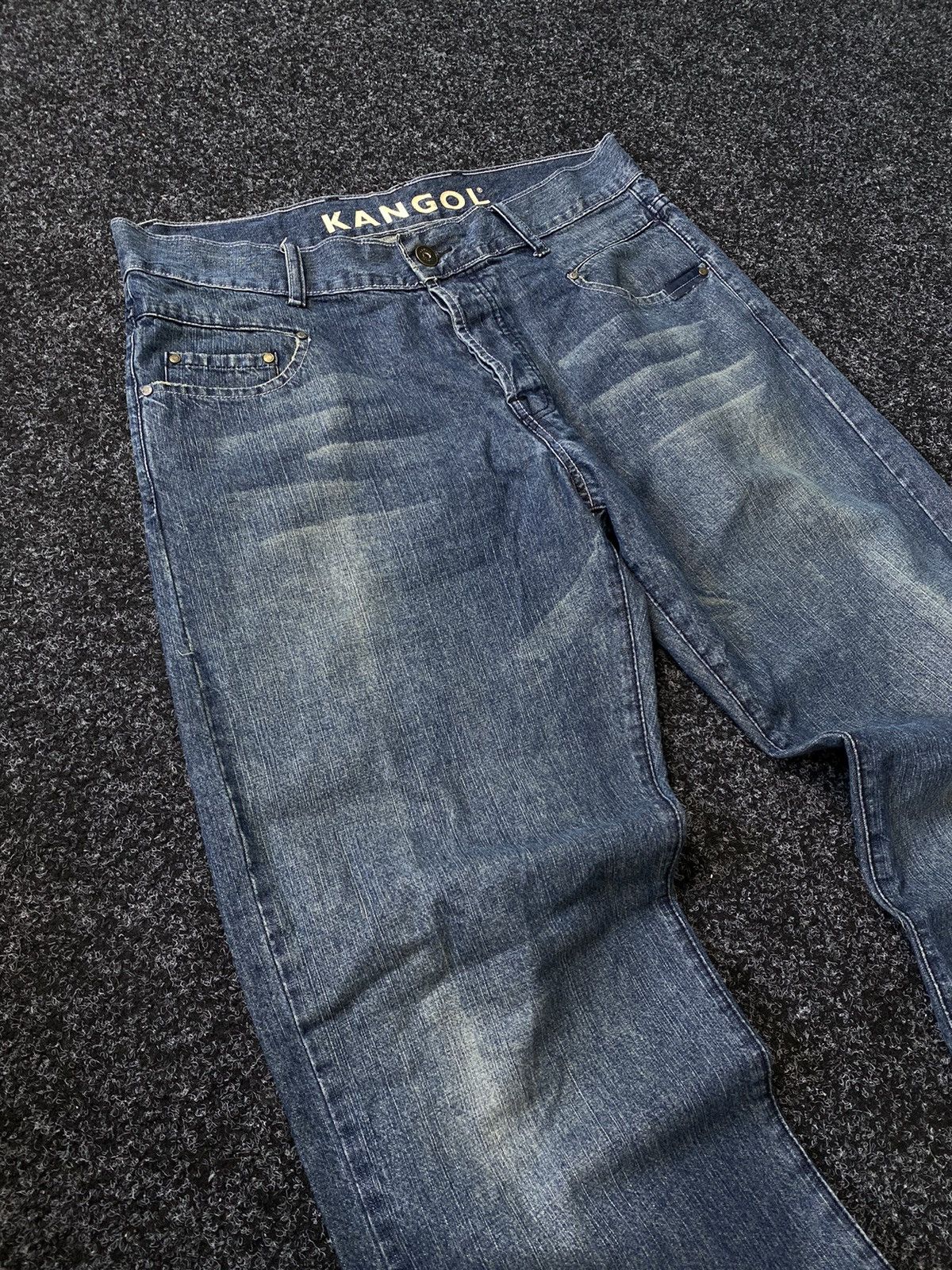 Kangol × Vintage Vintage Kangol baggy Y2K Denim Pants Size US 36 / EU 52 - 5 Thumbnail