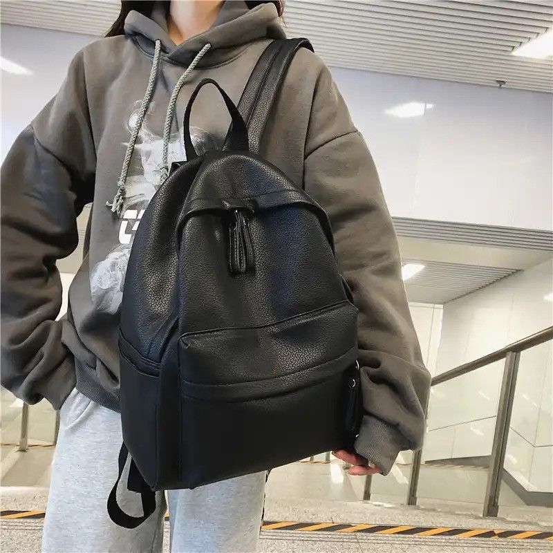 Japanese Brand × Leather Black Leather Backpack Size ONE SIZE - 3 Thumbnail