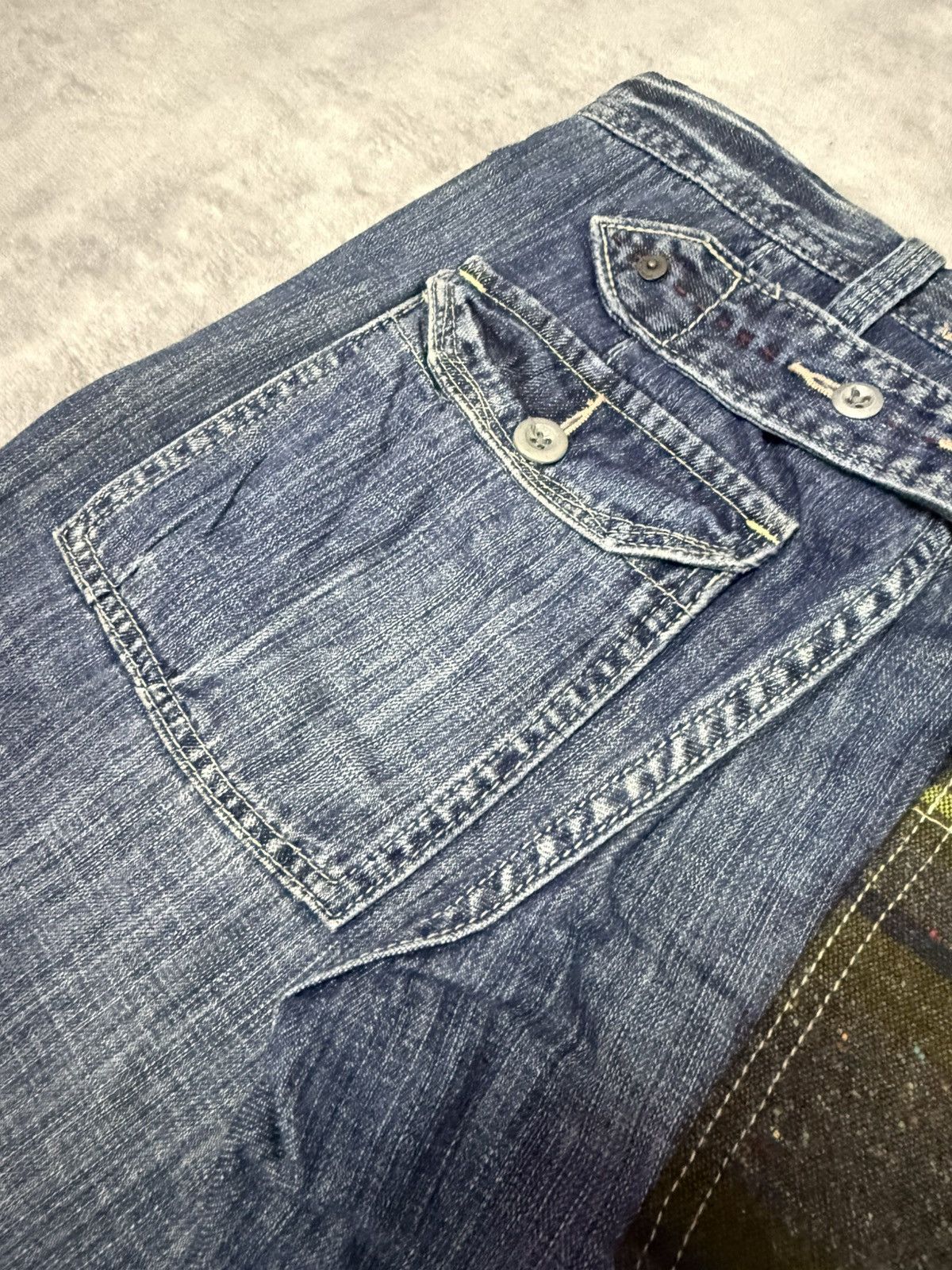 5351 POUR LES HOMMES × Japanese Brand × LOWBOX Antgauge Japan Split Wool Pocket Baker Jeans loose Pants Size US 30 / EU 46 - 16 Thumbnail