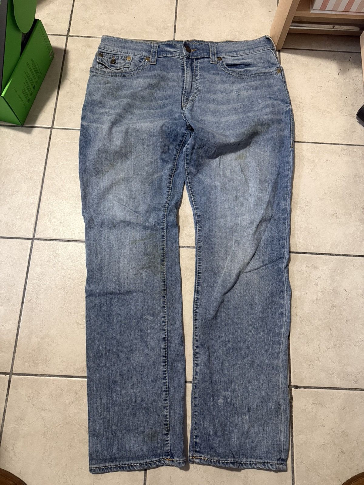 True Religion True Religion Ricky Relaxed Straight Jeans Size US 38 / EU 54 - 1 Thumbnail