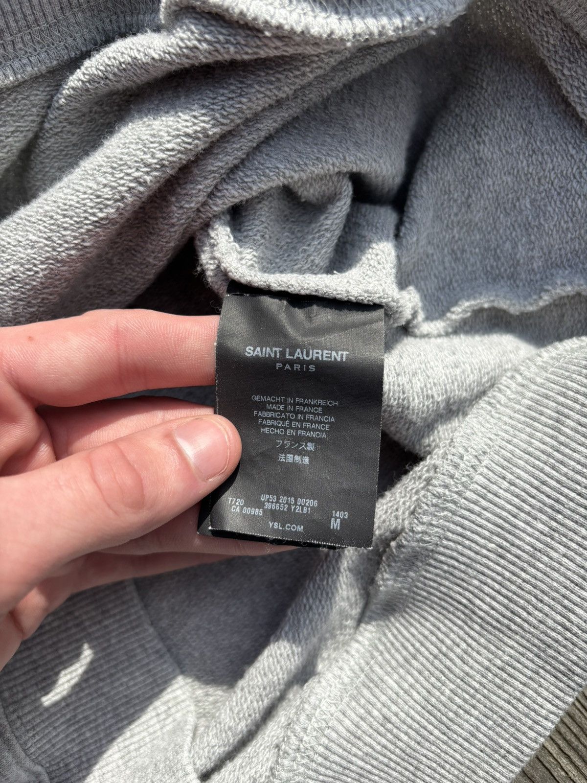 Saint Laurent Paris FW15 Hedi Slimane Saint Laurent 5 Zip Sweatshirt Size US M / EU 48-50 / 2 - 7 Thumbnail