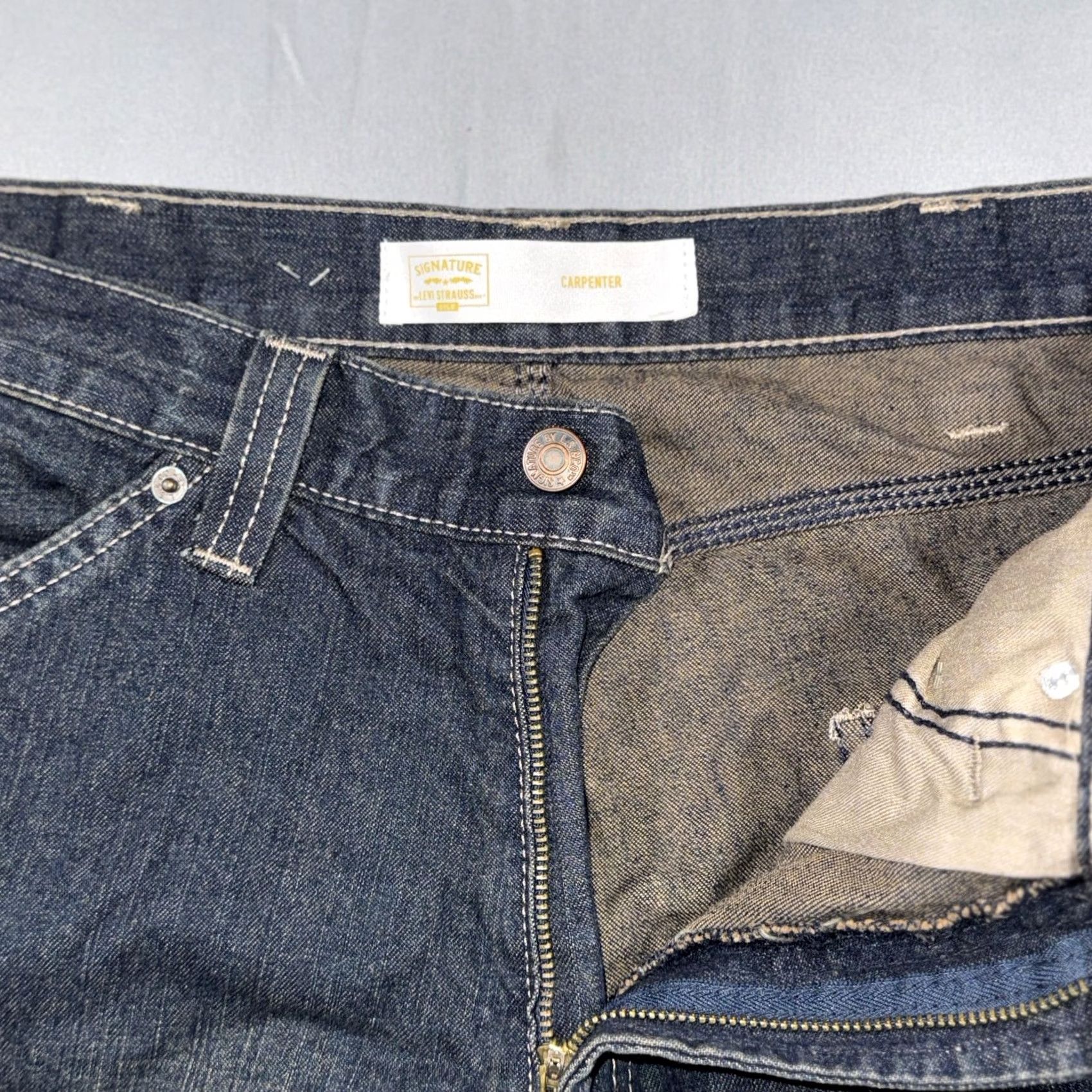 Levi's VINTAGE Levi's Signature Carpenter Jeans Mens 36x30 Blue Relaxed Fit Denim Pants Workwear Size US 36 / EU 52 - 4 Thumbnail