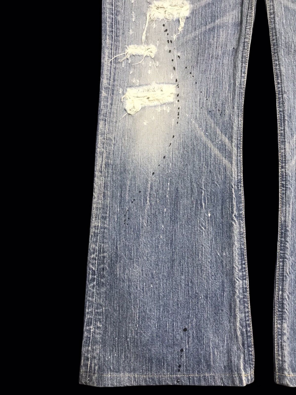 Edwin 💥BOOTCUT💥ARCHIVAL EDWIN DISTRSSD PAINT SPLATTER DENIM F170 Size US 32 / EU 48 - 9 Thumbnail