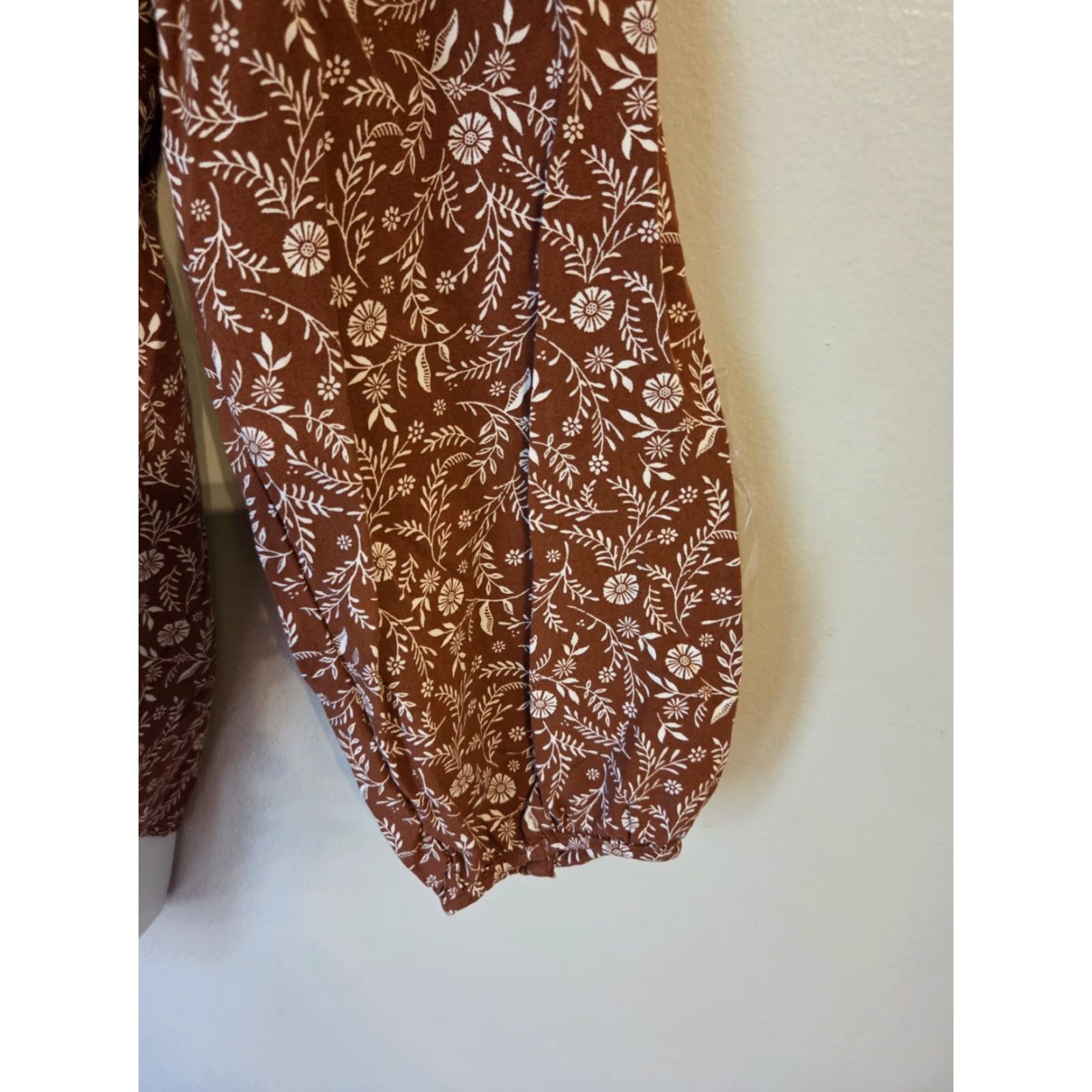 Old Navy Old Navy Orange Floral Print Top Shirt XL Boho Shirt Woman's Series Size XL / US 12-14 / IT 48-50 - 4 Thumbnail