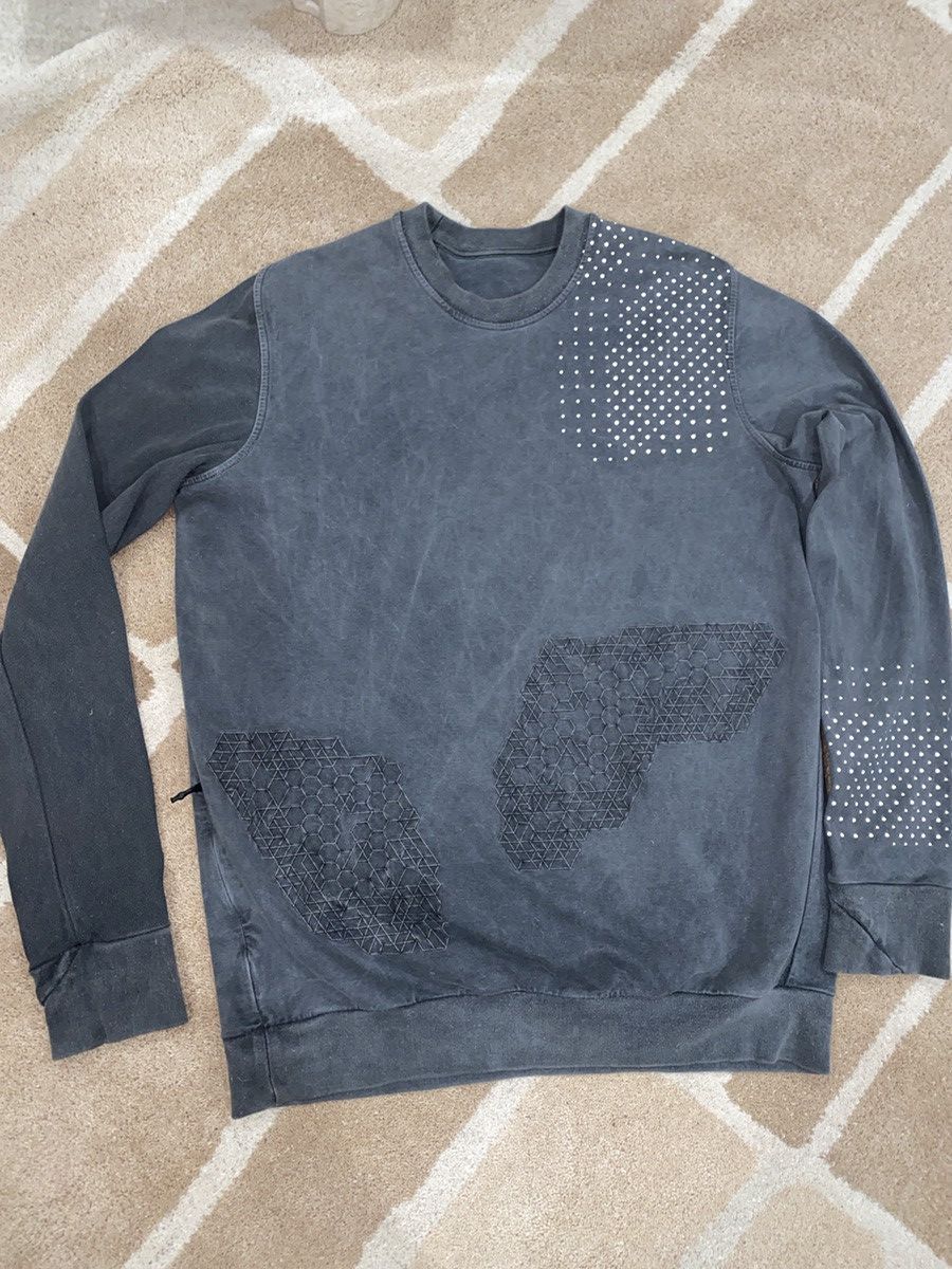 Pre-owned 11 By Boris Bidjan Saberi 11 Boris Bidjan Saberi Sweatshirt Bamba Cold Black Dye In Gray