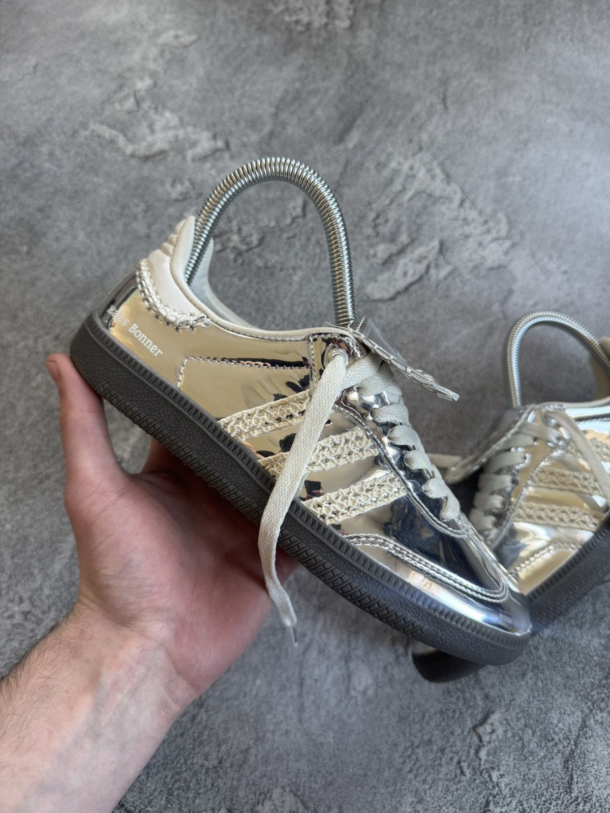 Adidas Wales Bonner & Adidas samba US5 silver metallic low sneakers Size US 5 / IT 35 - 6 Thumbnail