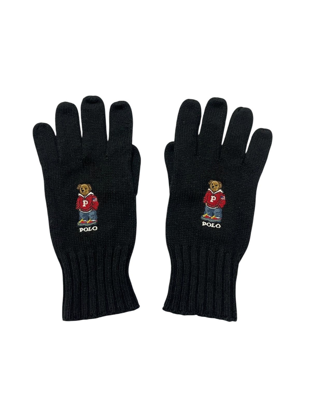 Polo Ralph Lauren × Vintage Vintage Polo Bear Wool Knit Glove Size ONE SIZE - 1 Thumbnail