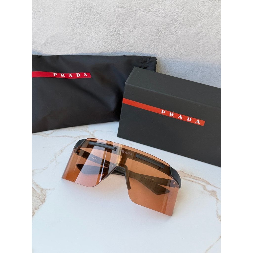 Prada NEW Prada Sport PS B06S Mirrored Sunglasses in Orange $548 Size ONE SIZE - 2 Thumbnail