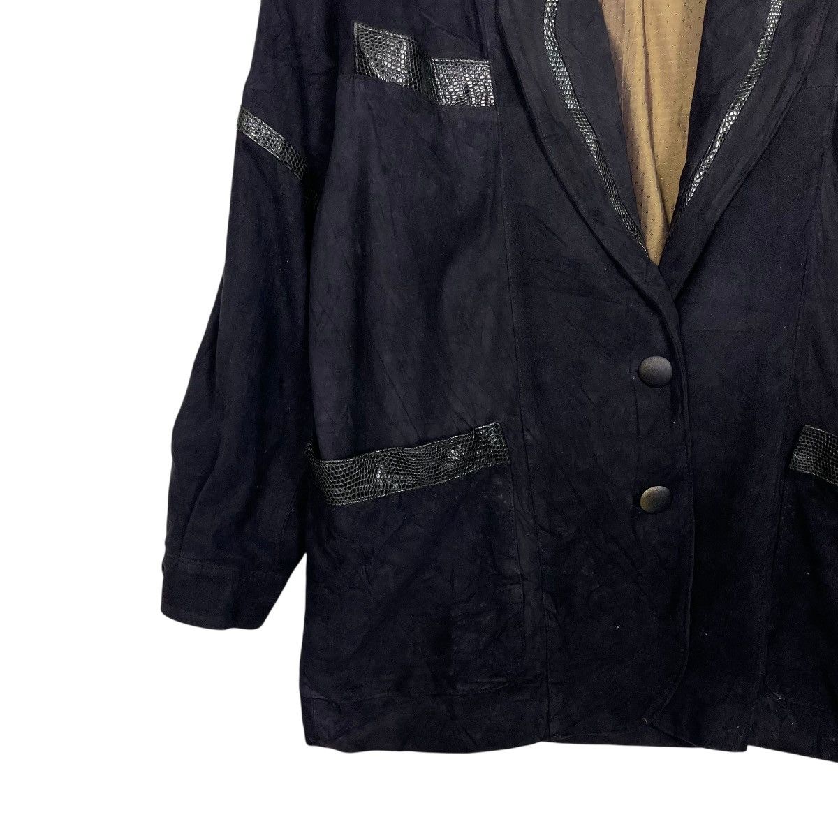 Other Les Etoiles Germany Design Leather Jacket Size L / US 10 / IT 46 - 3 Thumbnail