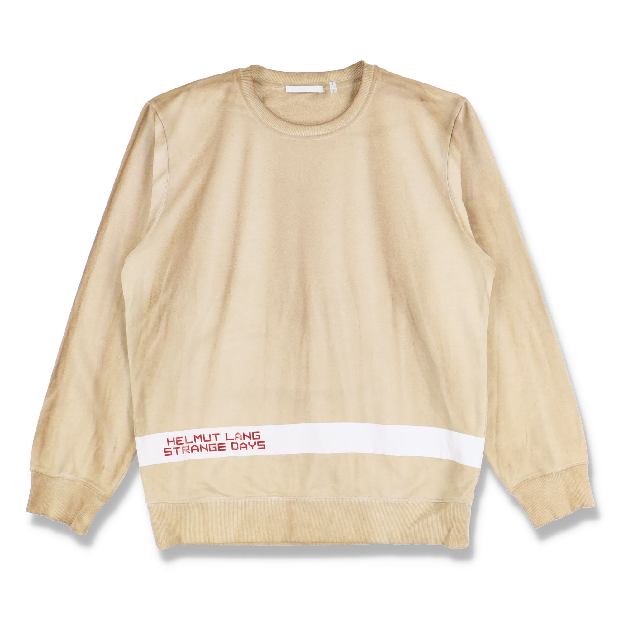 Helmut Lang Brown Strange Days Tie Dye Logo Sweatshirt Size L / US 10 / IT 46 - 1 Thumbnail