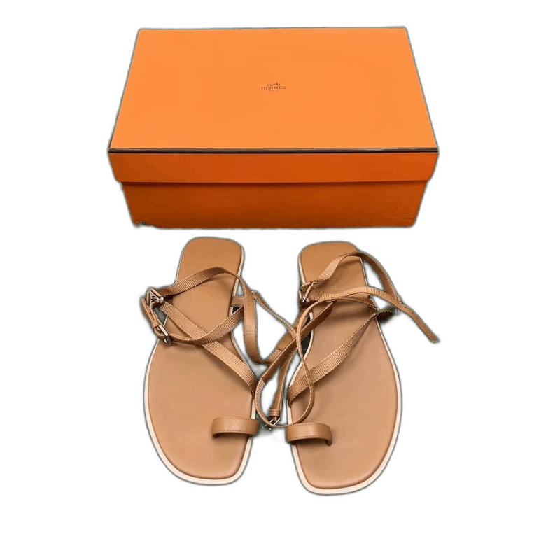 Hermes Hermes Roman Strap Flat Sandals-yf Size US 8 / EU 41 - 1 Thumbnail