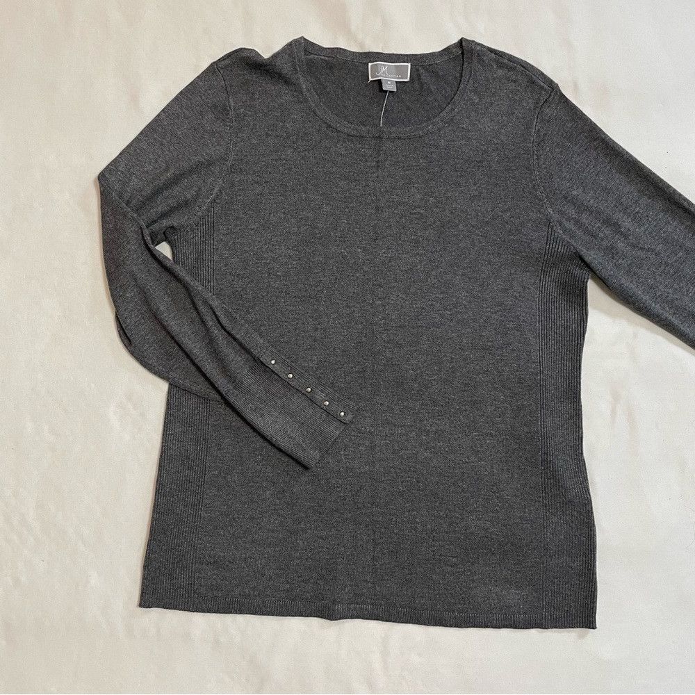 JM Collection NWT JM Collection Sweater Pullover Ribbed Crewneck Size M / US 6-8 / IT 42-44 - 6 Thumbnail