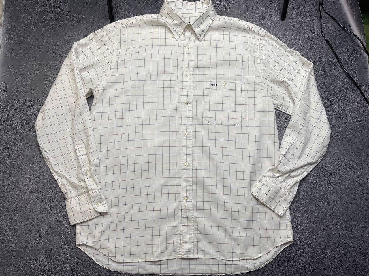 Paul & Shark Paul Shark White Checked Shirt Size XL Size US XL / EU 56 / 4 - 1 Thumbnail