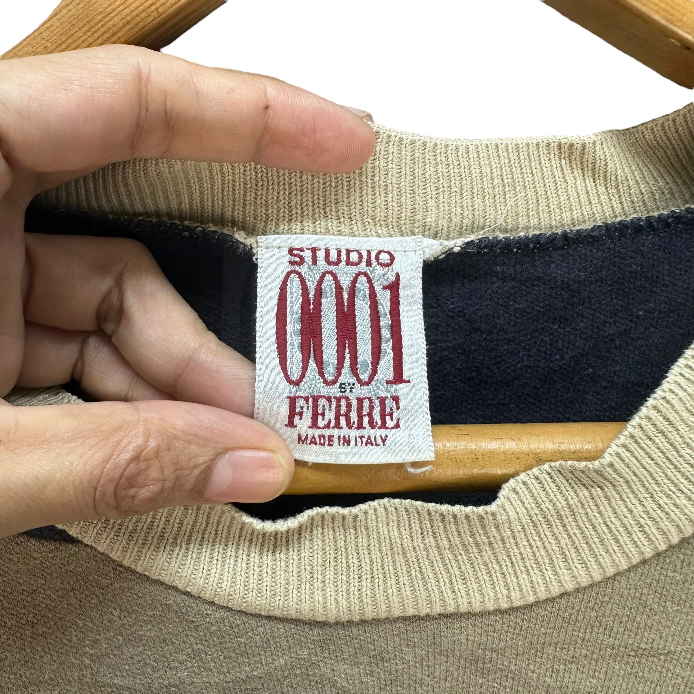 Japanese Brand STUDIO 0001 BY FERRE COLORBLOCK SWEATSHIRTS #7755-168 Size US L / EU 52-54 / 3 - 7 Thumbnail