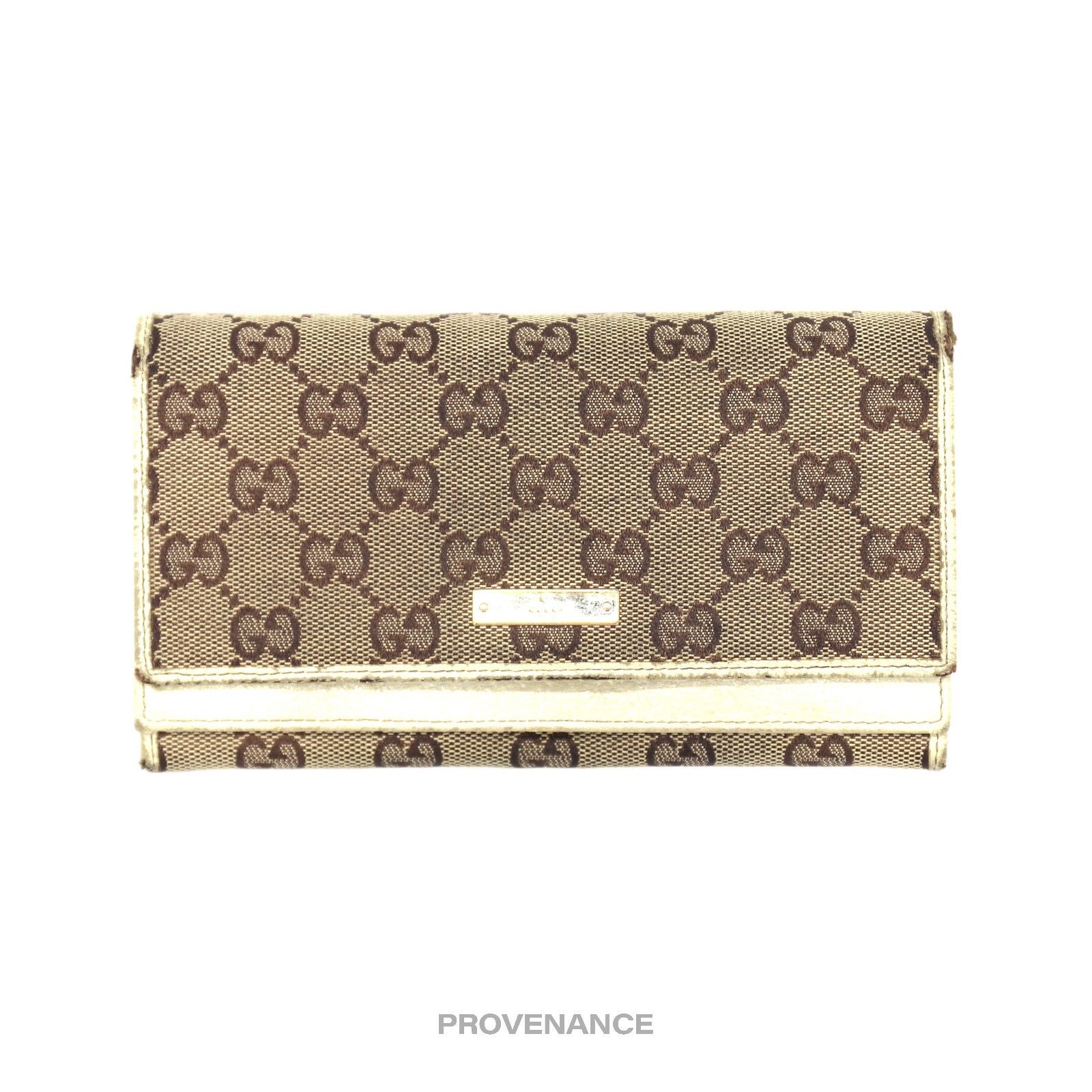 Gucci 🔴 Gucci GG Canvas Long Wallet - White Size ONE SIZE - 1 Thumbnail